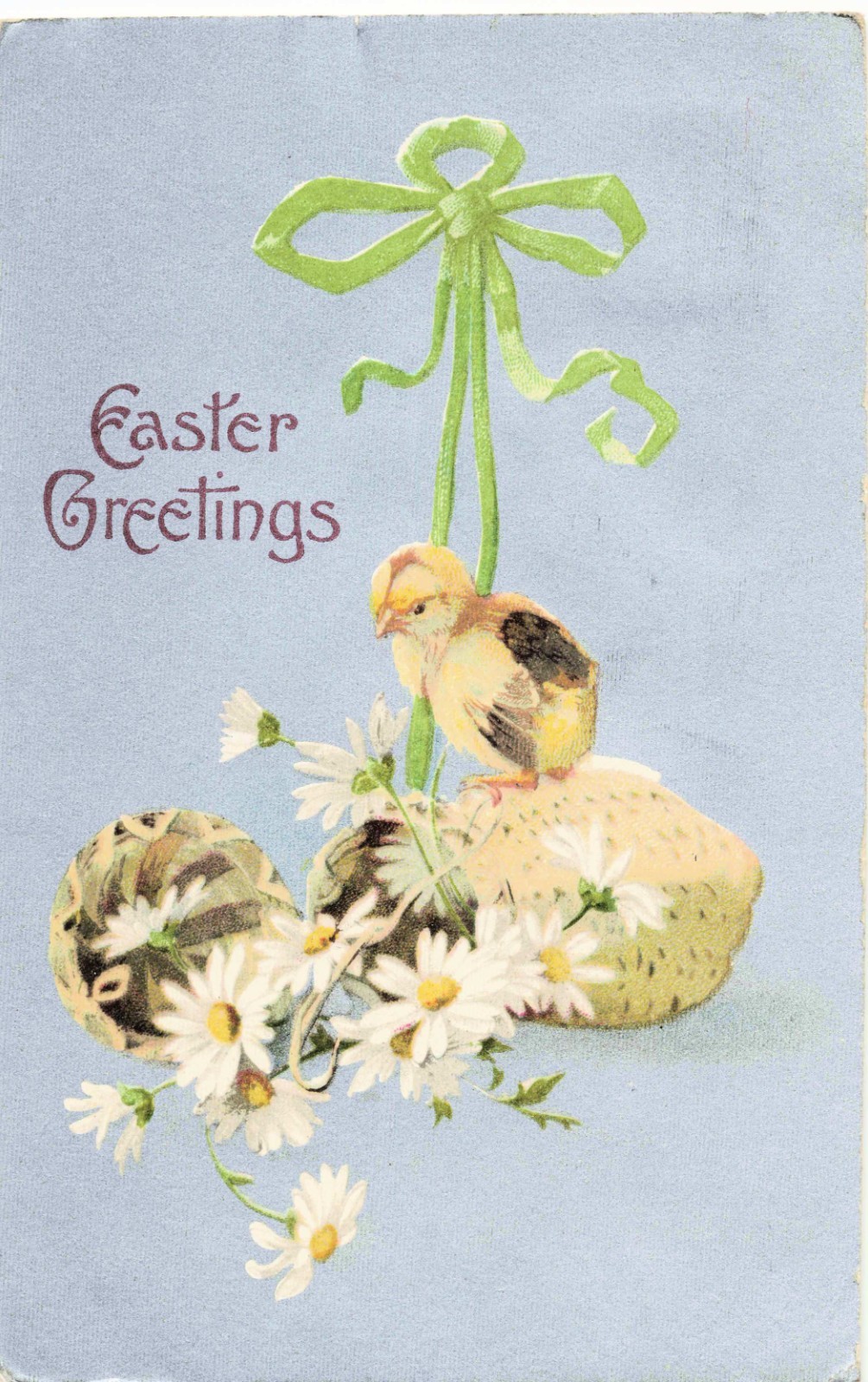 Antique Embossed Easter Postcard 1908 Divided Back (80)