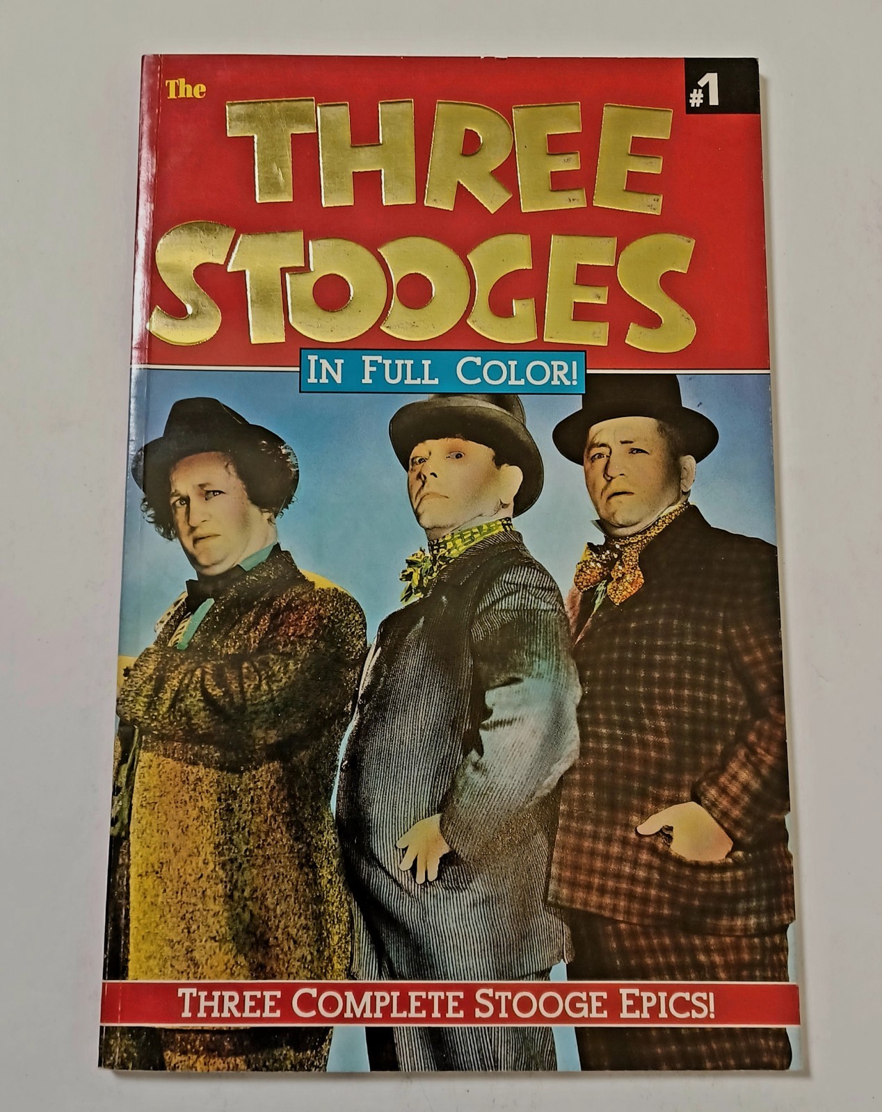 The Three Stooges #1 Comic In Full Color 1991 Eternity White Pages Tbp Graphic