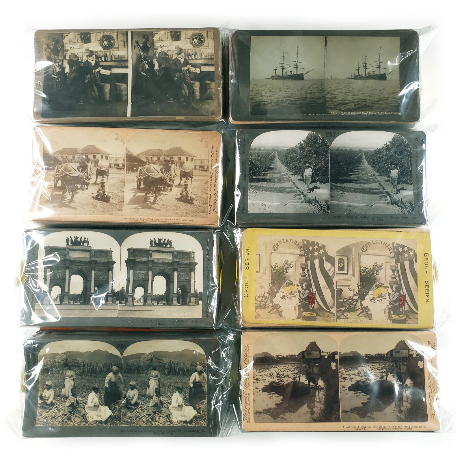 Lot of 25+ Random Antique Stereoview Cards – Original 1860s-1920s Photographs