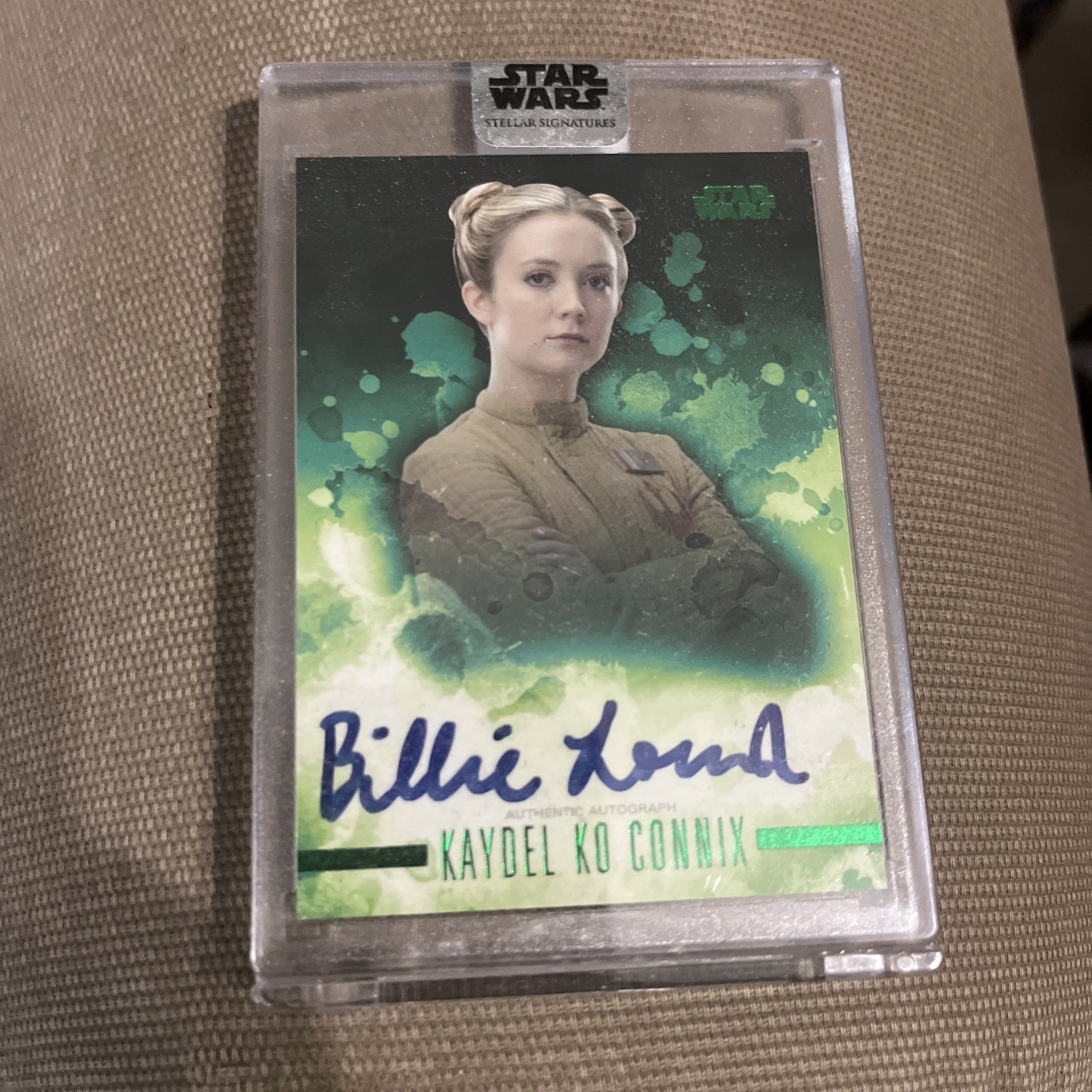 2019 Topps Star Wars Stellar Billie Lourd as Kaydel Connix Autograph Card 16/20