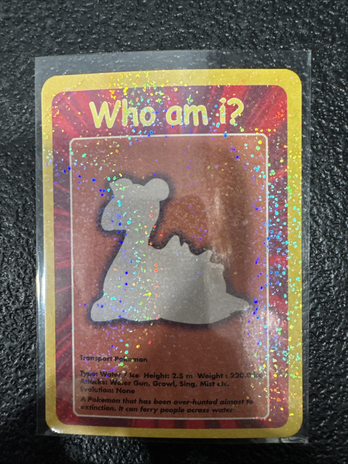 Lapras Damaged Funskool Who Am I? Holo Pokemon 2004 VHTF!