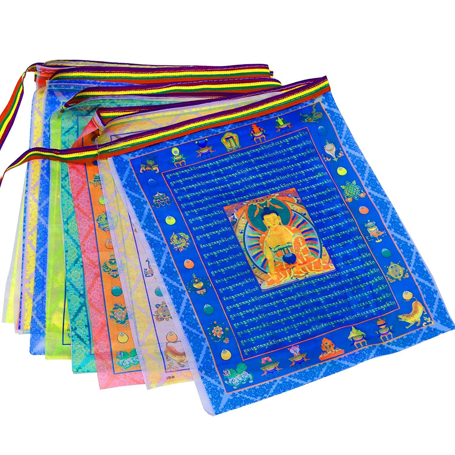 Tibetan Buddhist Prayer Flags 20Pcs Outdoor Meditation Traditional 11×14 inches