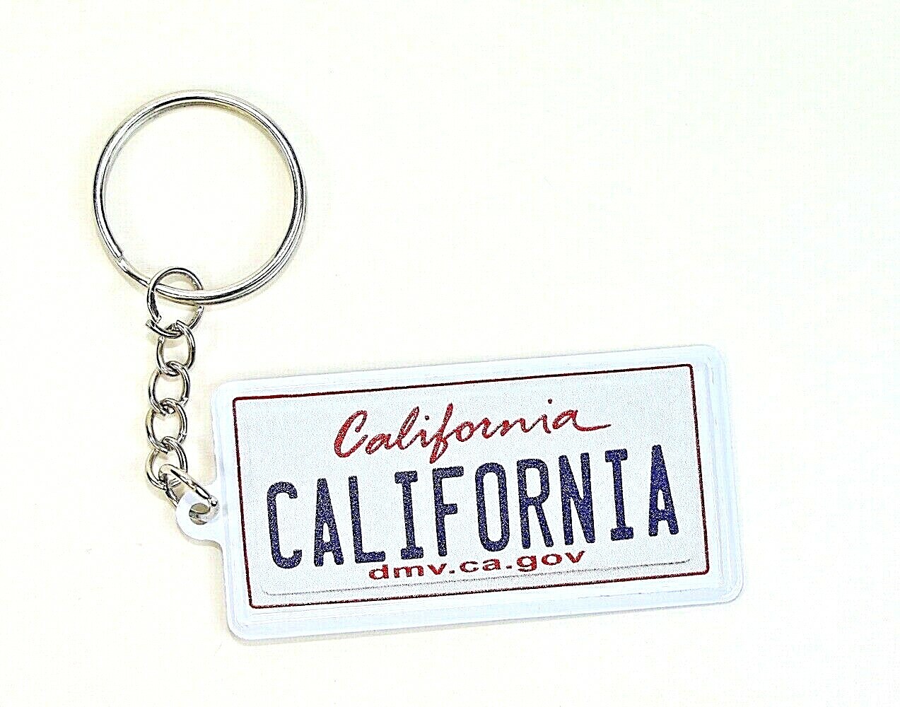 California License Plate Aluminum Ultra-Slim Souvenir Keychain 2.5″x1.25″x0.06″