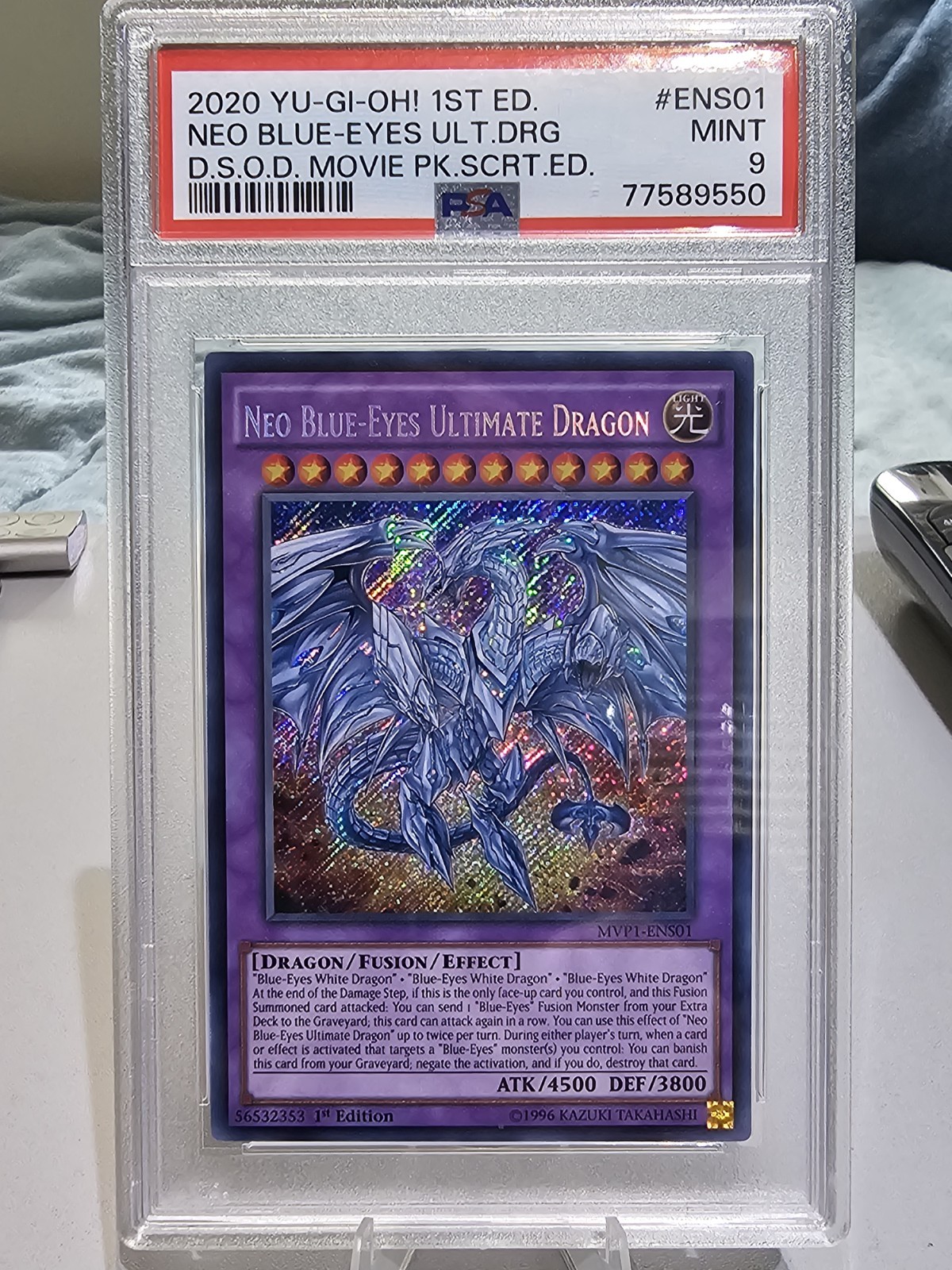 Yu-Gi-Oh Neo Blue-Eyes Ultimate Dragon MVP1-ENS04 PSA 9