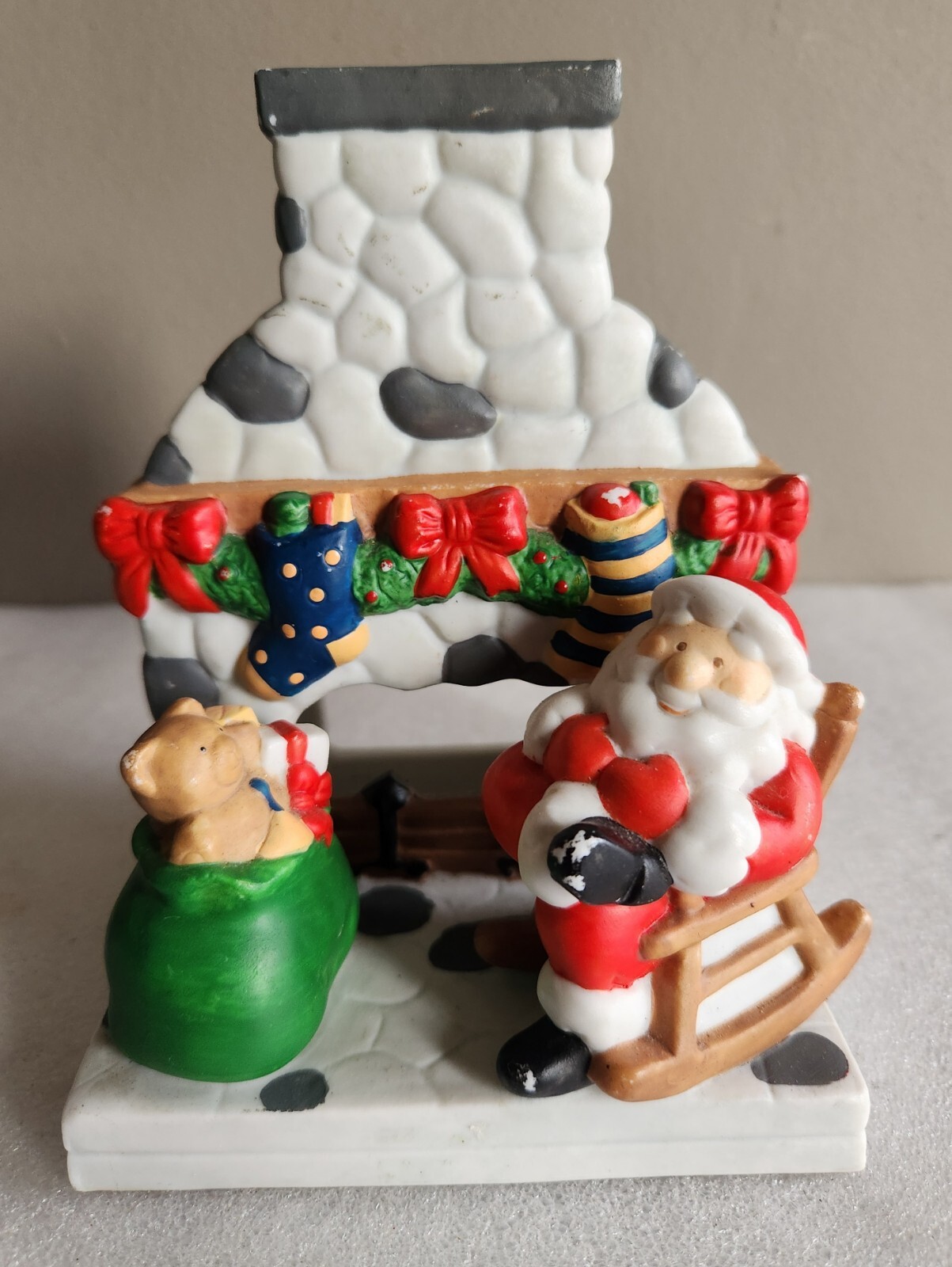 Partylite Fireplace Santa Tealight Candle Holder P0457 • Christmas Decoration