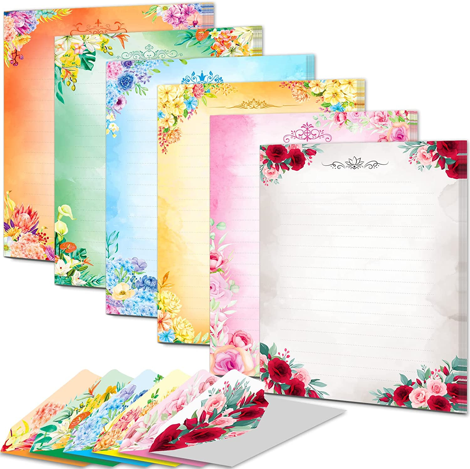 Anzon Mories 72 Pieces Cute Stationary Writing Paper and Envelope Set (2 Sides C