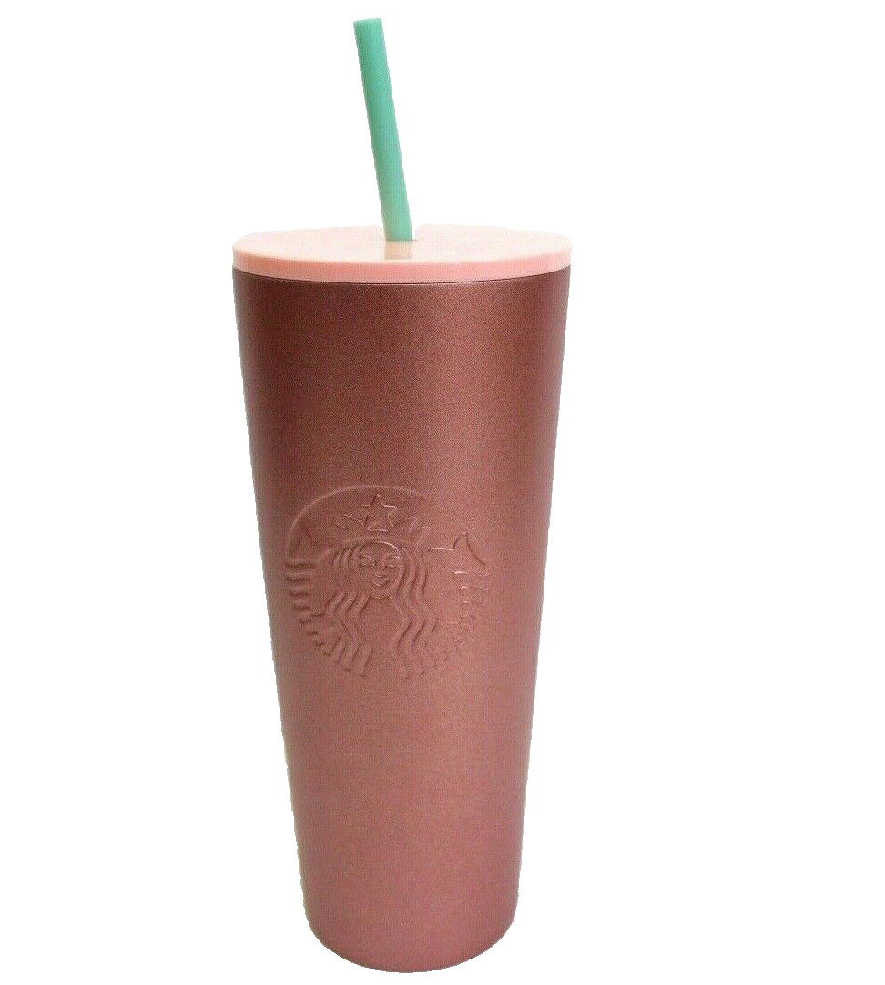 Starbucks Rose Gold Glitter Siren Embossed Stainless Steel Venti Tumbler 2019