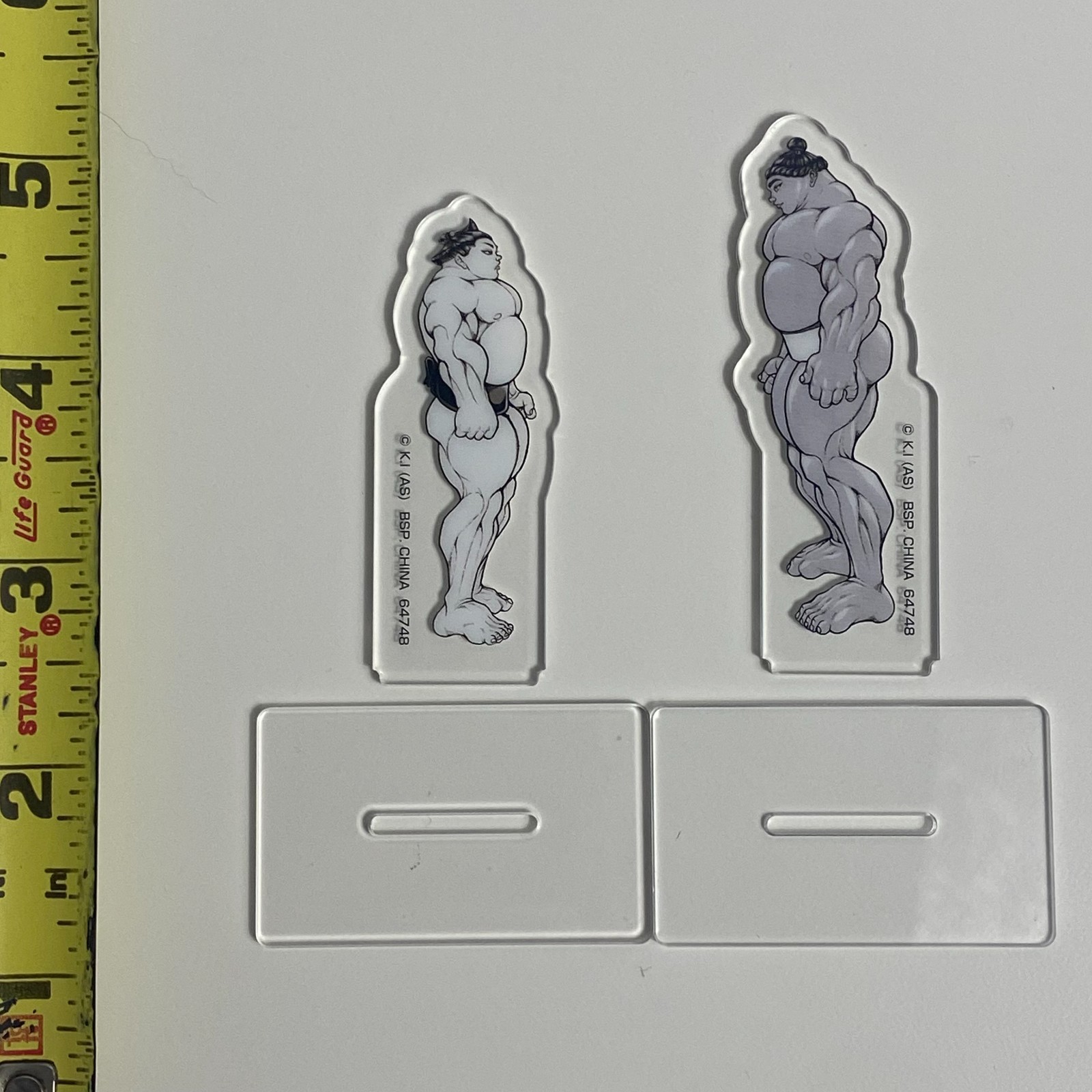 Bandai Kuji Baki Changed w/ One Fist Prize G Acrylic Stand Set Nomi & Reihou