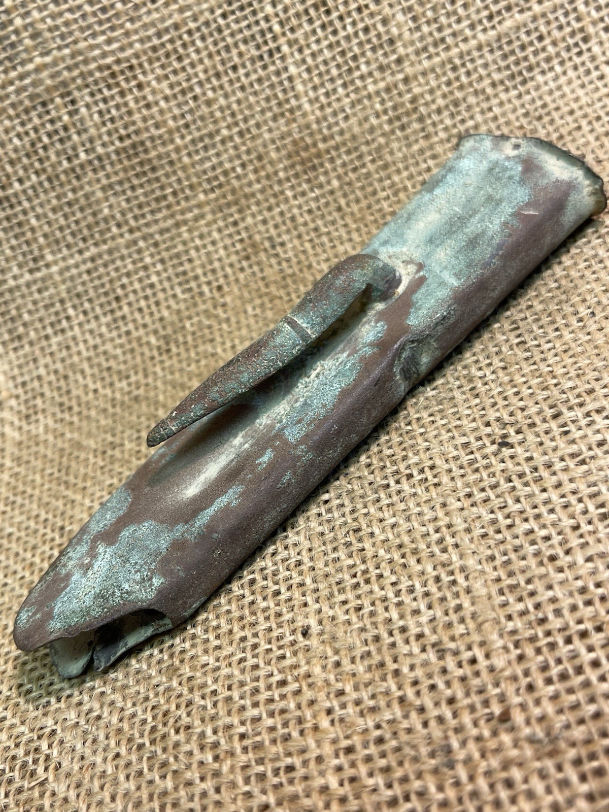 Dug Civil War NCO Sword Scabbard Throat Remnants Of Leather Pickett’s Mill Ga.