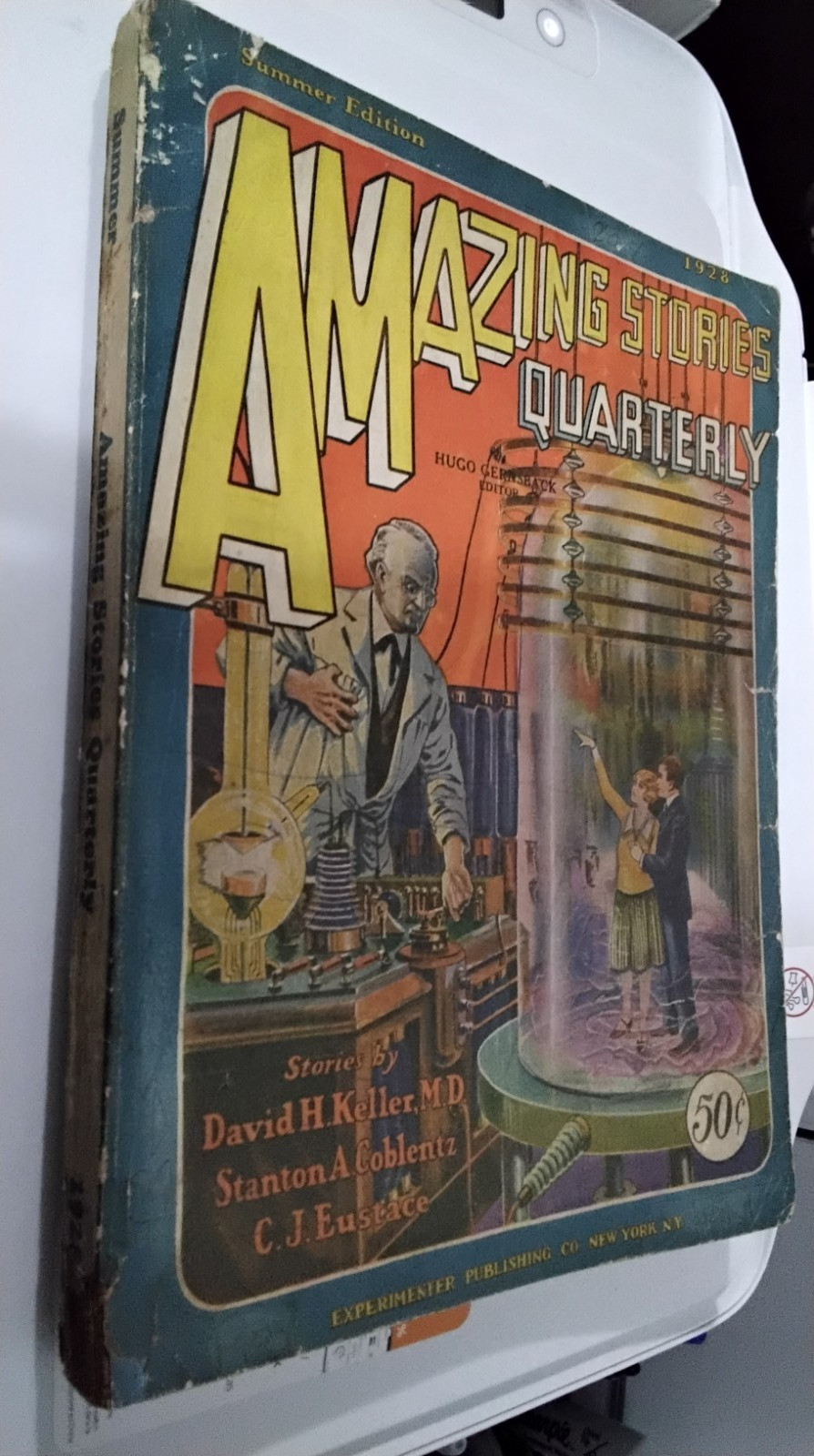 Amazing Stories Quarterly Pulp Jan. 1928 Rare issue #3 . G/VG Collection Find