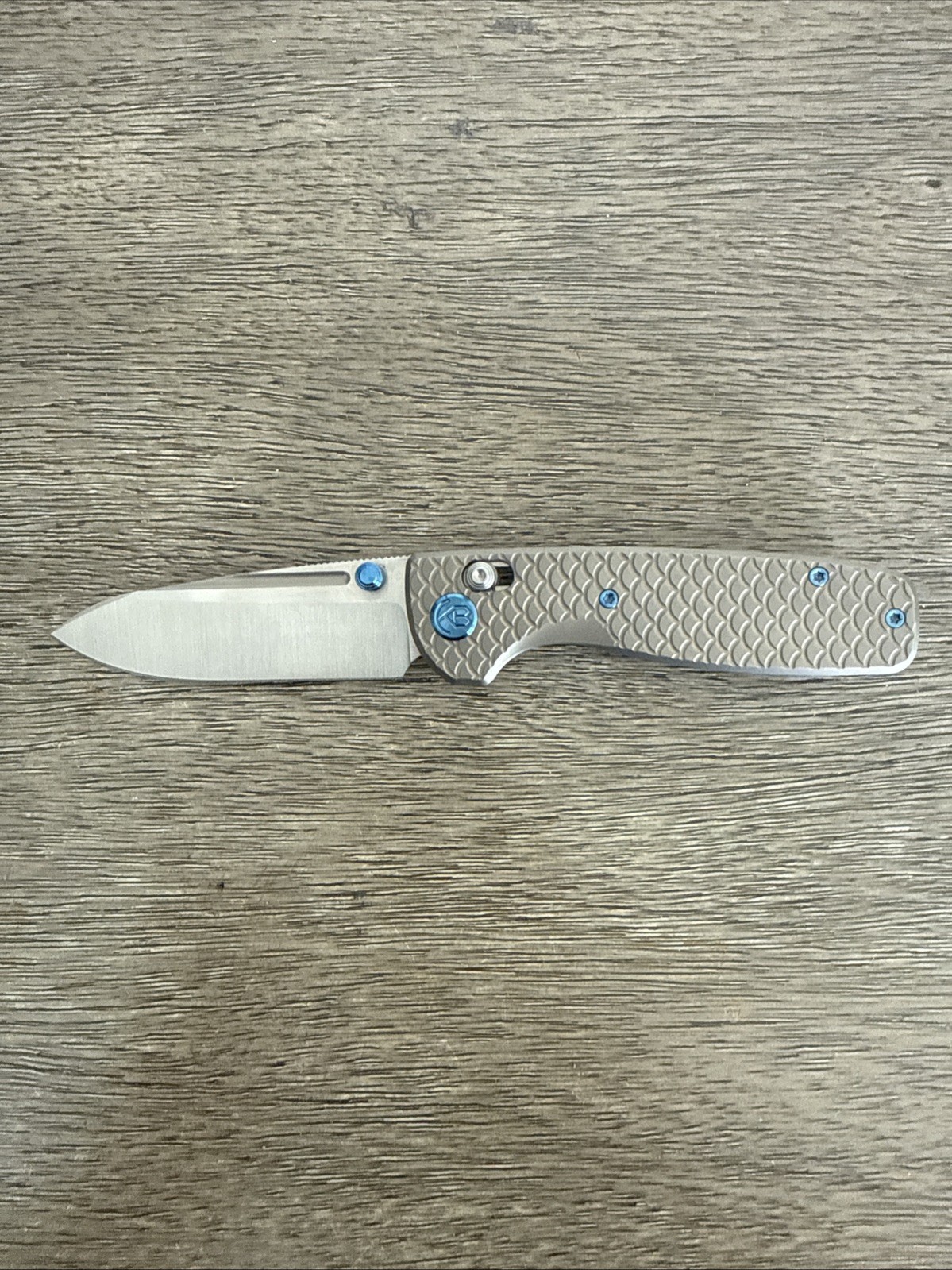 Kubey Bluff Folding Knife S35VN Steel Blade Gray 6AL4V Steel