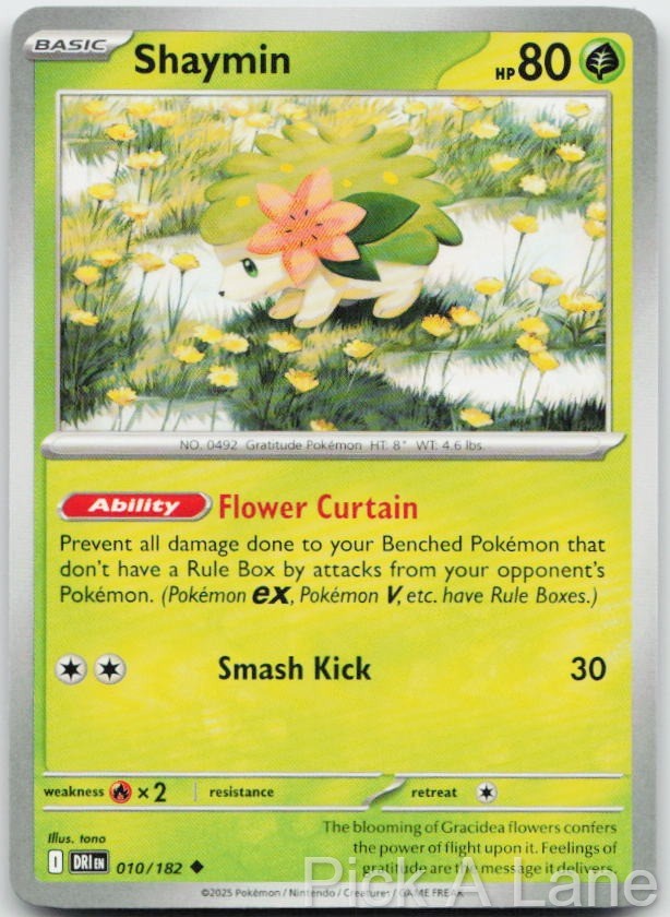 Shaymin 010/182 Uncommon Destined Rivals Pokemon Near Mint