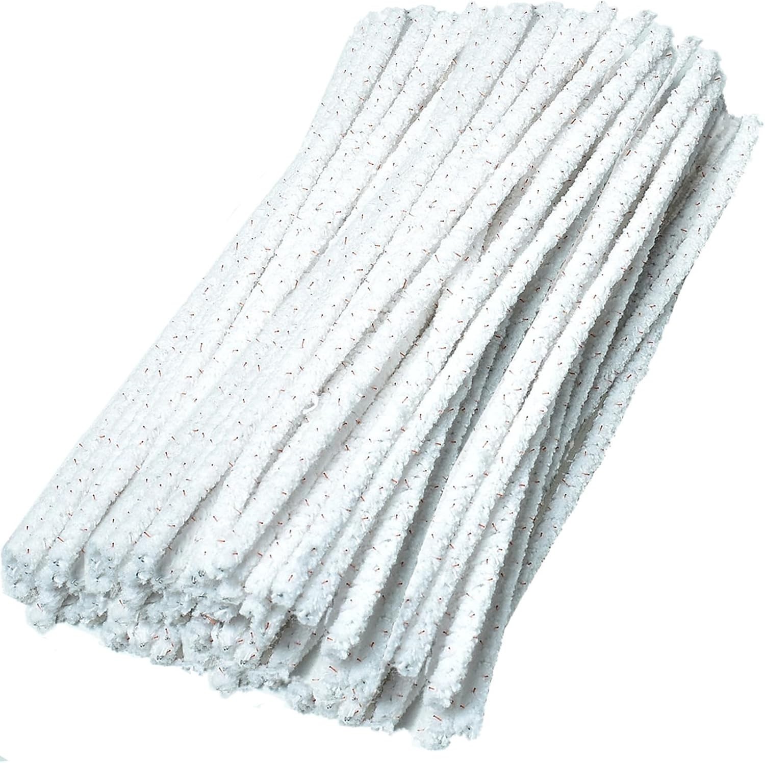 White Hard Bristle Pipe Cleaners 6 Inch Bulk Pack – Ideal for Tar & Resin