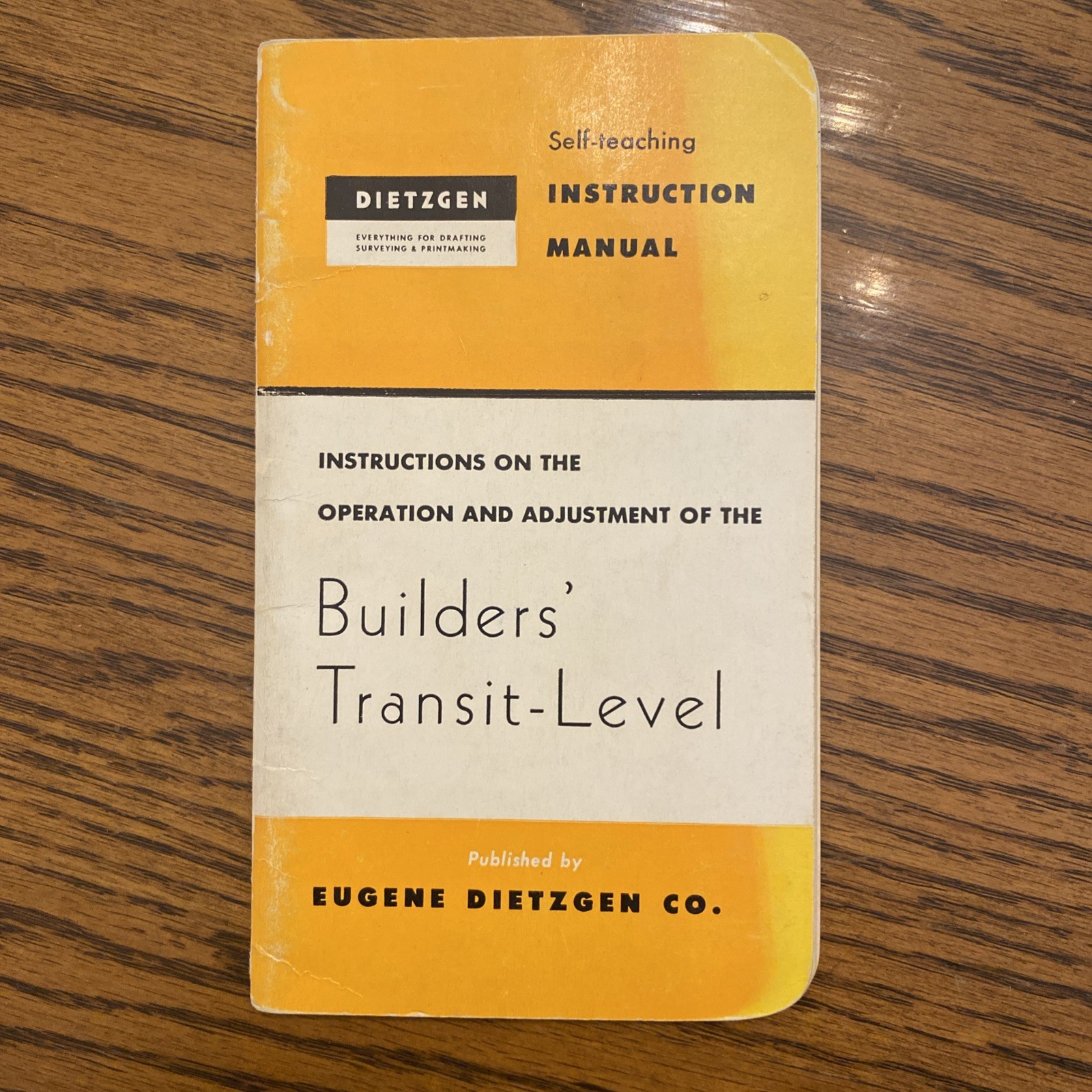Builders’ Transit-Level Instruction Manual Dietzgen 1964 Survey Engineer Math