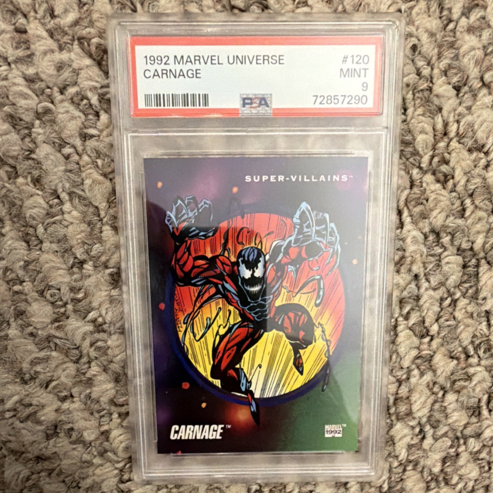Marvel Universe Carnage #120 PSA 9 1992 Impel Non-Sport Trading Card