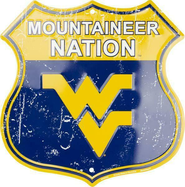 West Virginia Mountaineer Country College Route Sign Metal 12 Inches x 12 inches