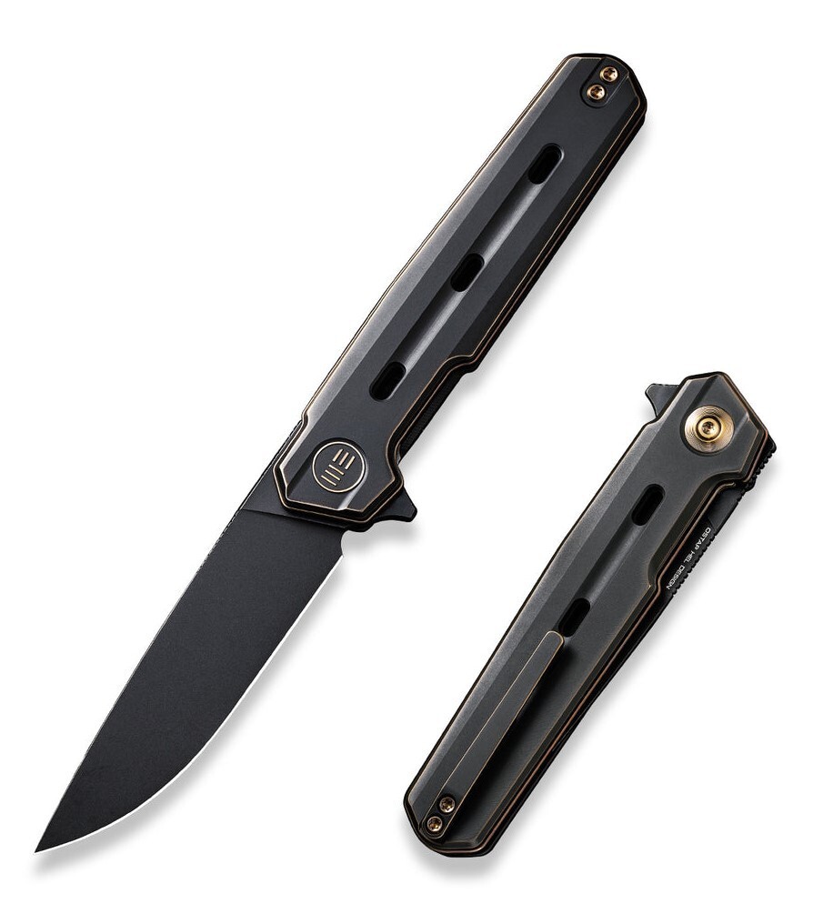 We Knife Co Navo Folding Knife 3.25″ CPM 20CV Steel Blade 6AL4V Titanium Handle