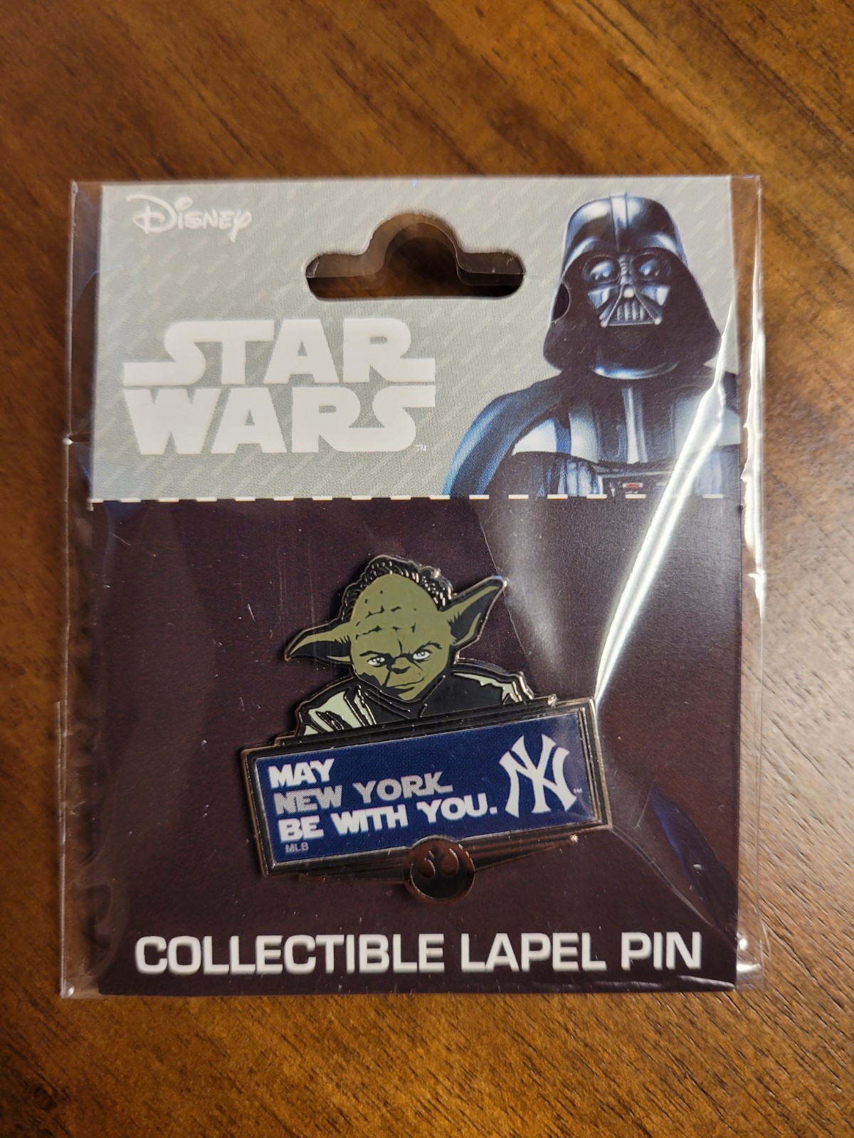 2026 New York Yankees Star Wars Yoda Pin “May New York Be With You” MLB Disney