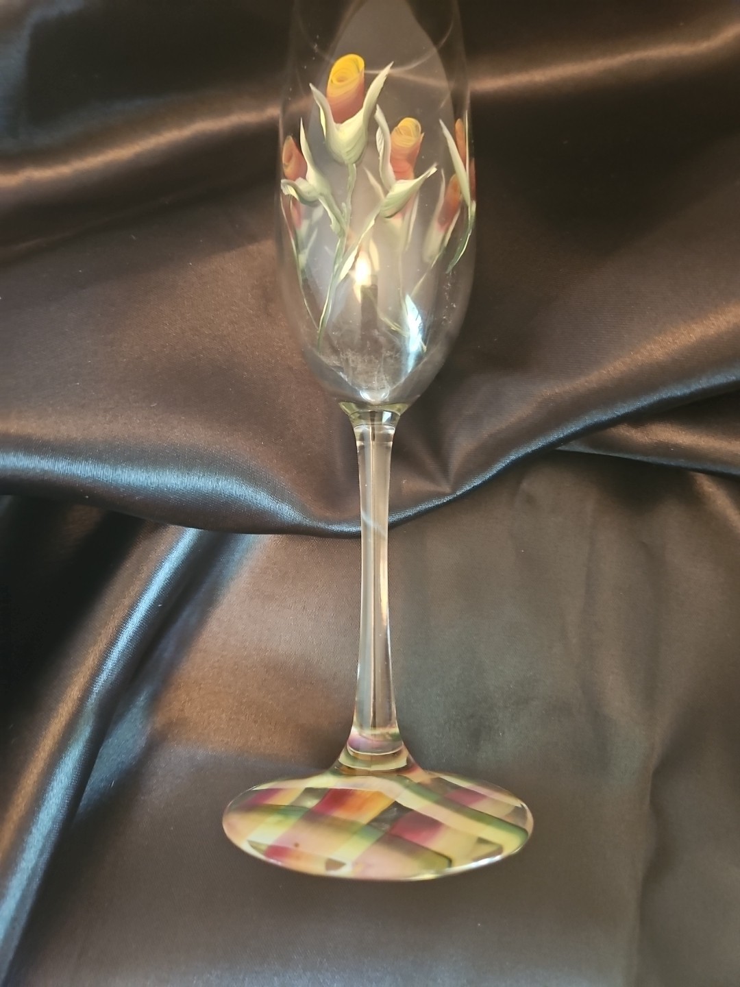 Hand Painted Wine Glass Hand Wash Only