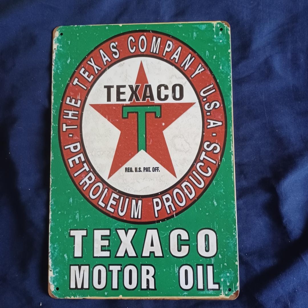8″X12″ Metal Sign Man Cave Garage Bar Gas Station Motor Oil Texaco Wall Art Gas