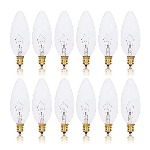 Candelabra Torpedo Clear B10 CTC 25W E12 Base (12 Pack) Decorative 25.0 Watts