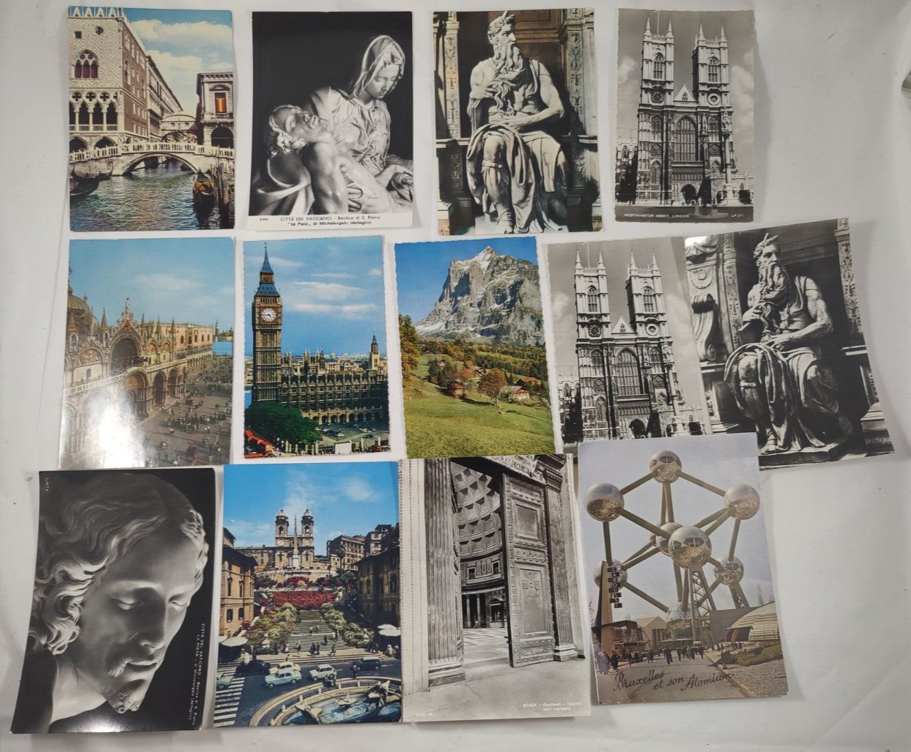 Lot of 13 Unused Unposted European Themed Postcards