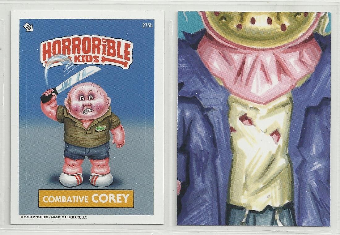 Horrorible Kids Series 9 (Magic Marker) GPK Parody Sticker #275b COMBATIVE COREY