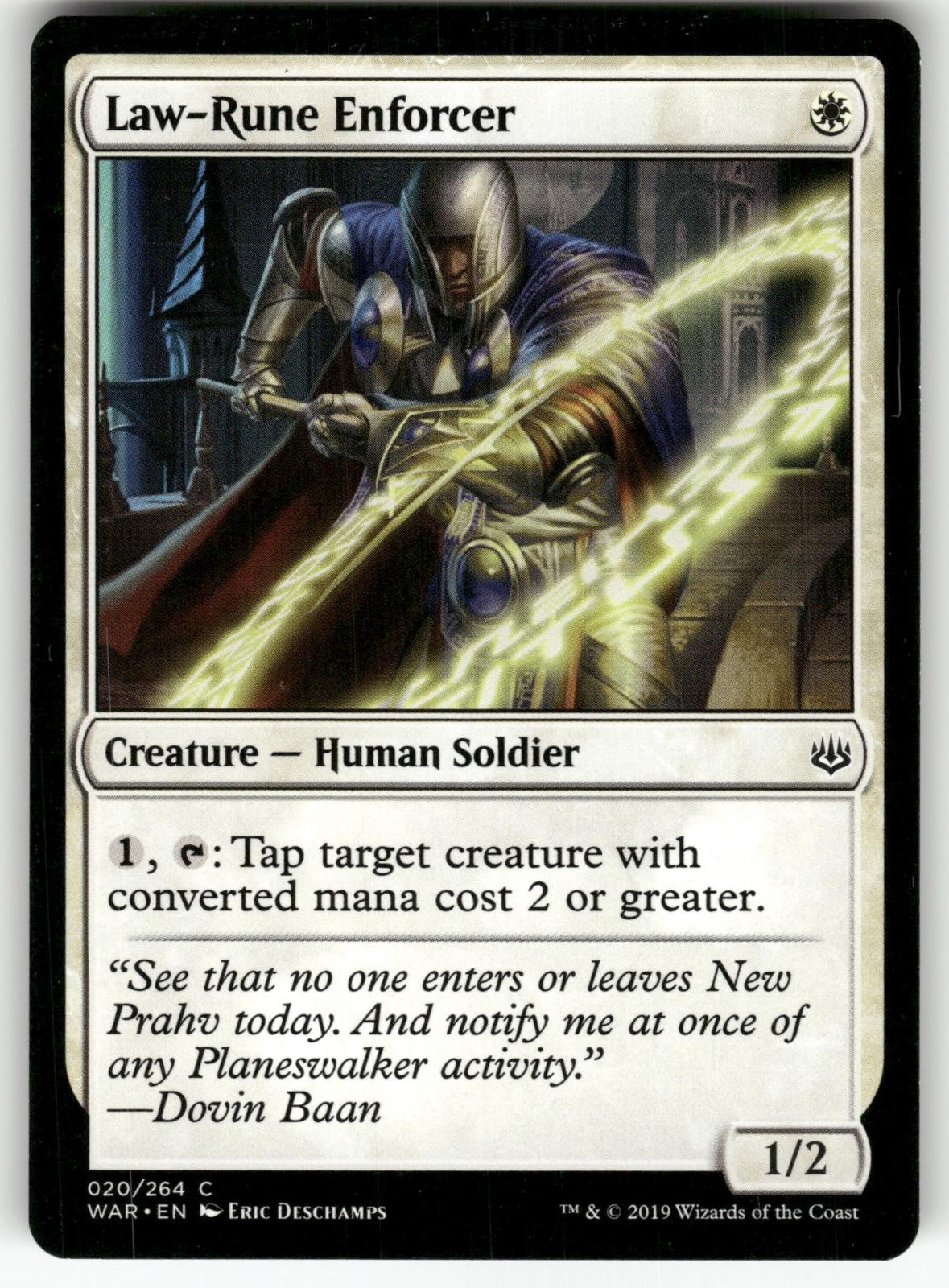 Law-Rune Enforcer 20 Common War of the Spark Magic: The Gathering NM