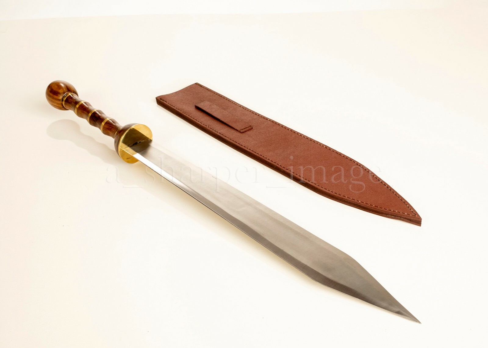 Full Size 33″ Roman/Centurion Gladius Sword, Leather Sheath SOLID Sharpened