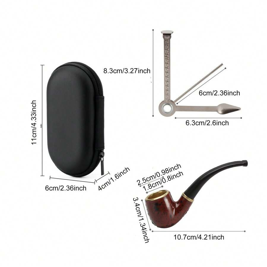 Durable VintageWooden Effect Type Bent Pipe Smoking Tobacco Cigar Smoking Pipe