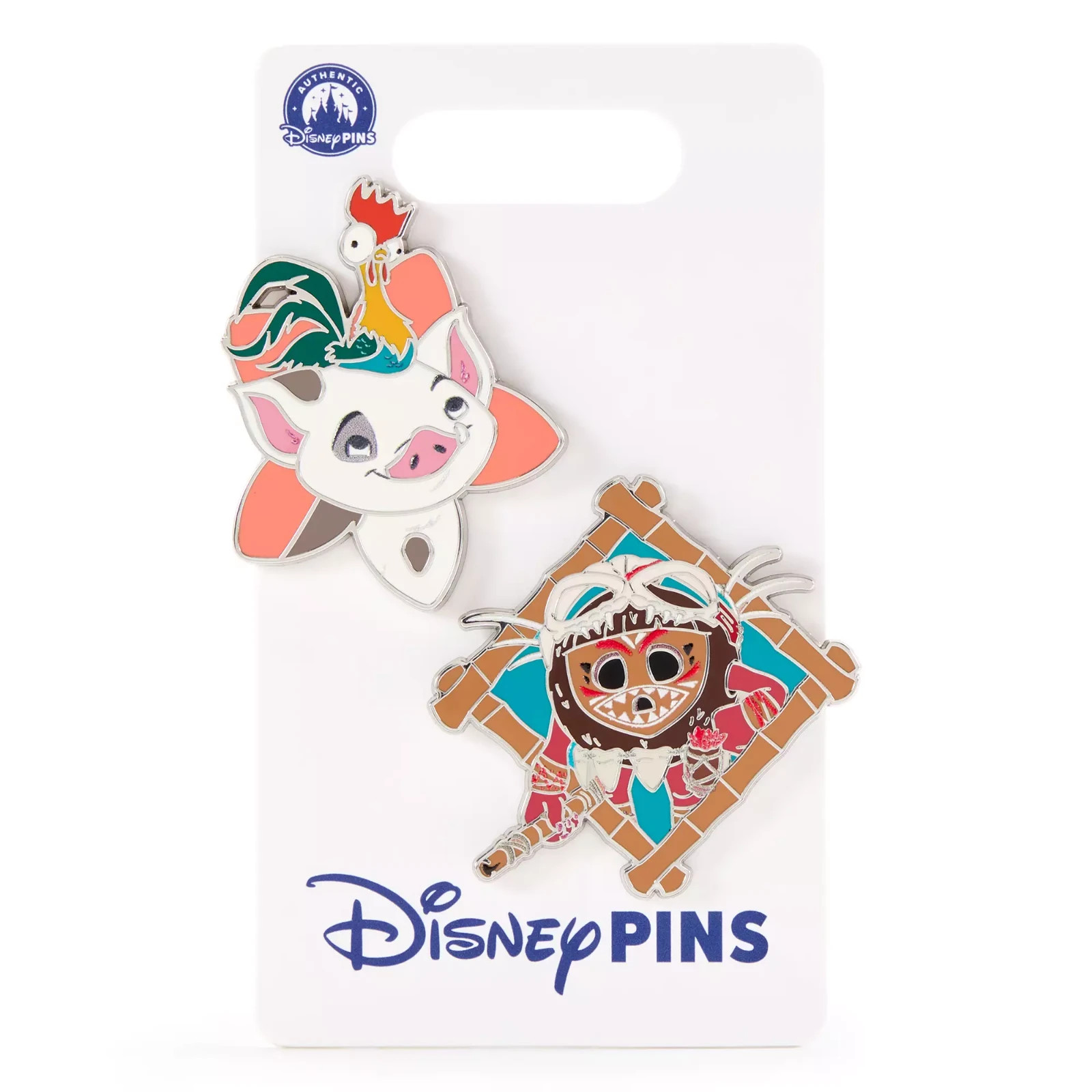 WOW 2025 Disney Pua, Heihei and Kakamora Pin Set From Moana Pig & Rooster 2-Pins