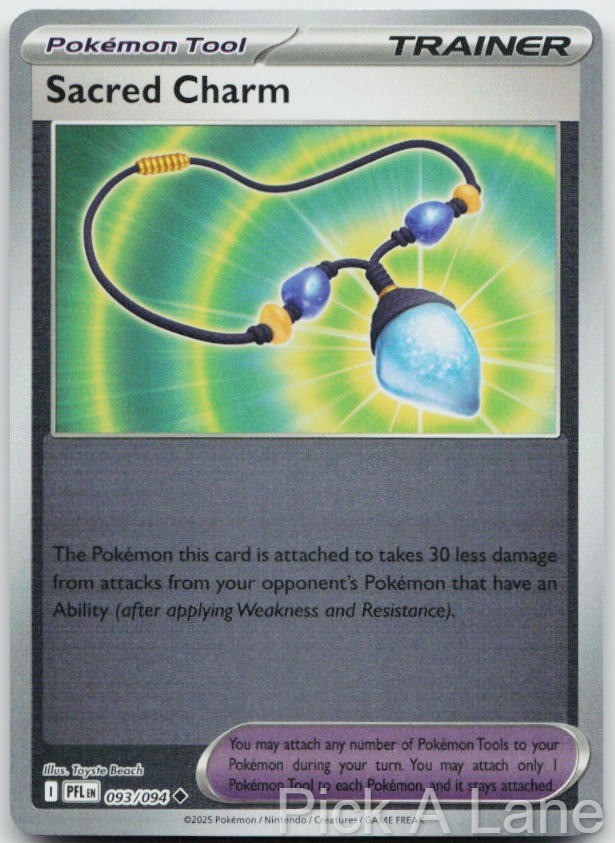 Sacred Charm 093/094 Uncommon Phantasmal Flames Pokemon Reverse Holo Near Mint
