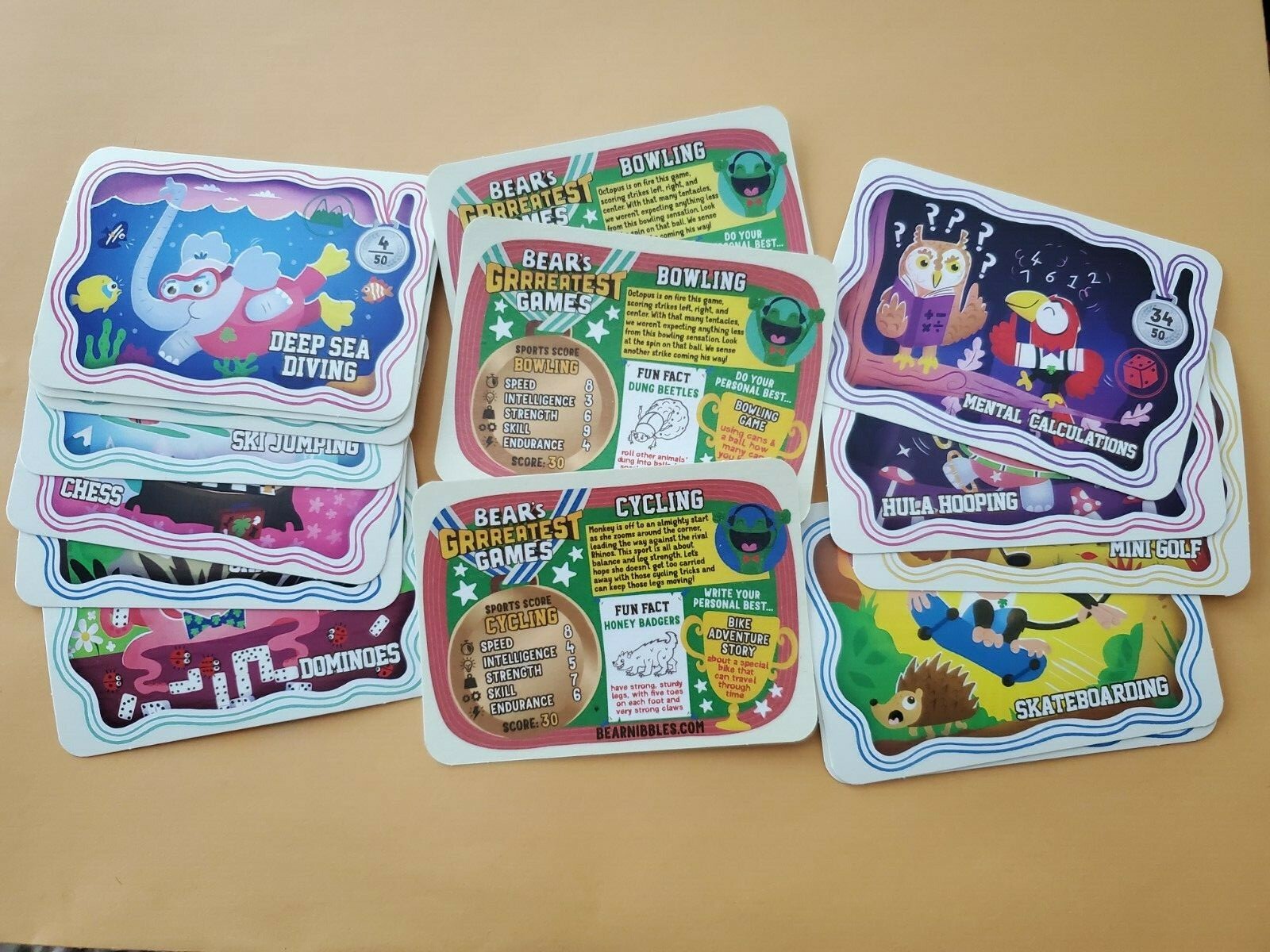 Bear’s Grrreatest (Greatest) Games Collectible Cards from Bear Fruit Rolls