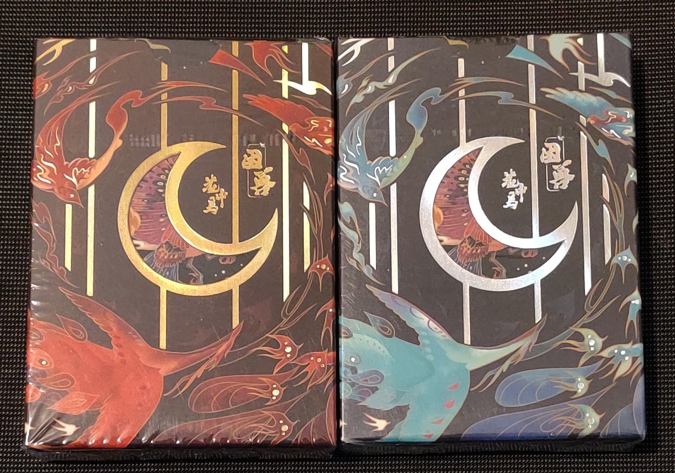 Trapped Beasts: Caged Bird Playing Cards – Maroon & Emerald Gilded Edition [CASH