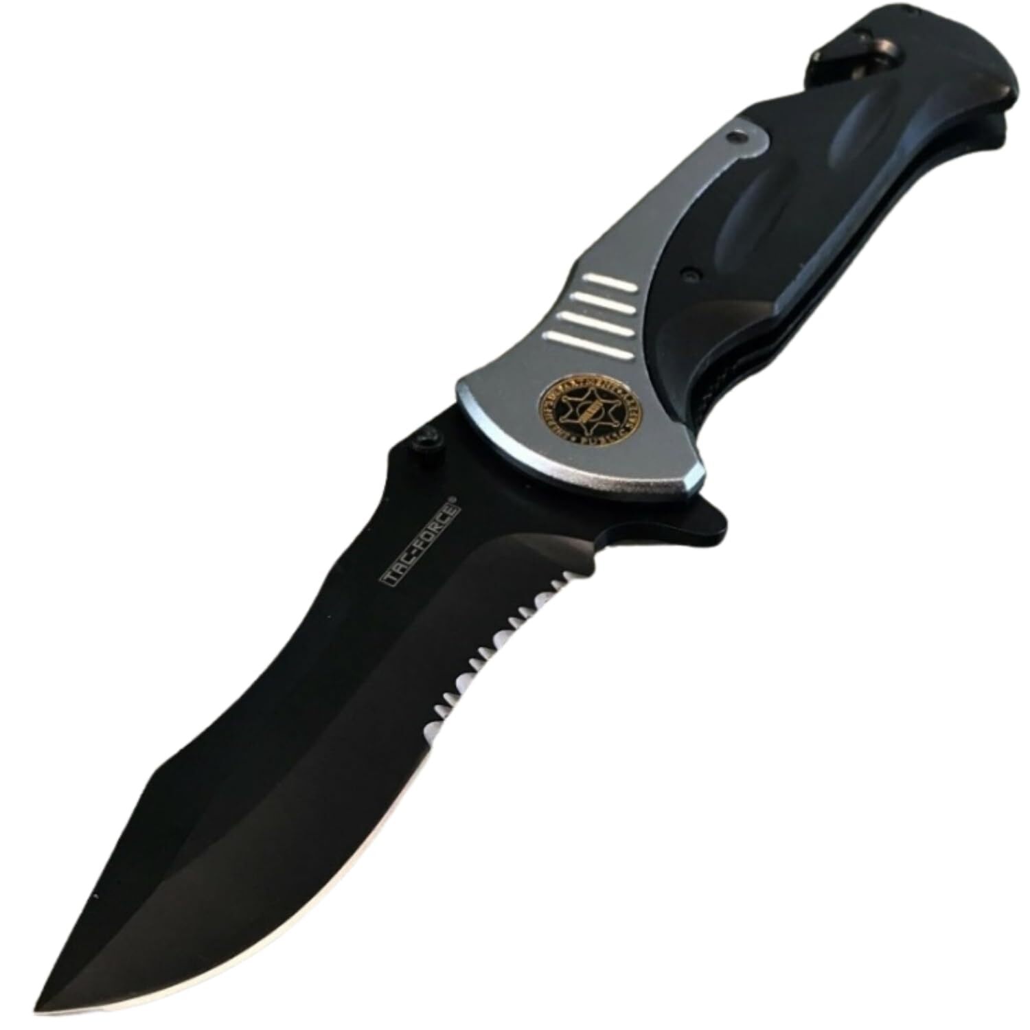 Tac-force Extra Large Grey Folding Blade Pocket Knife 10.5-inch