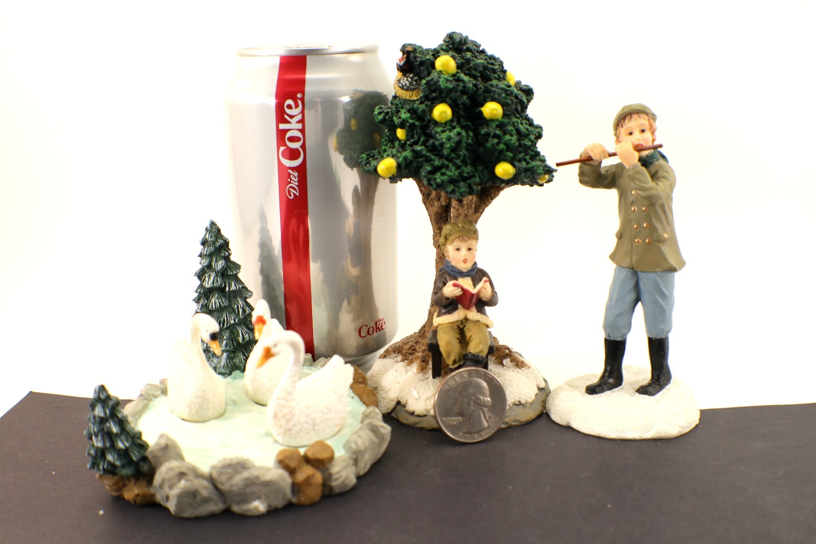 Village Square 12 Days of Christmas Accessories Figurines set of 14 in Box 1998