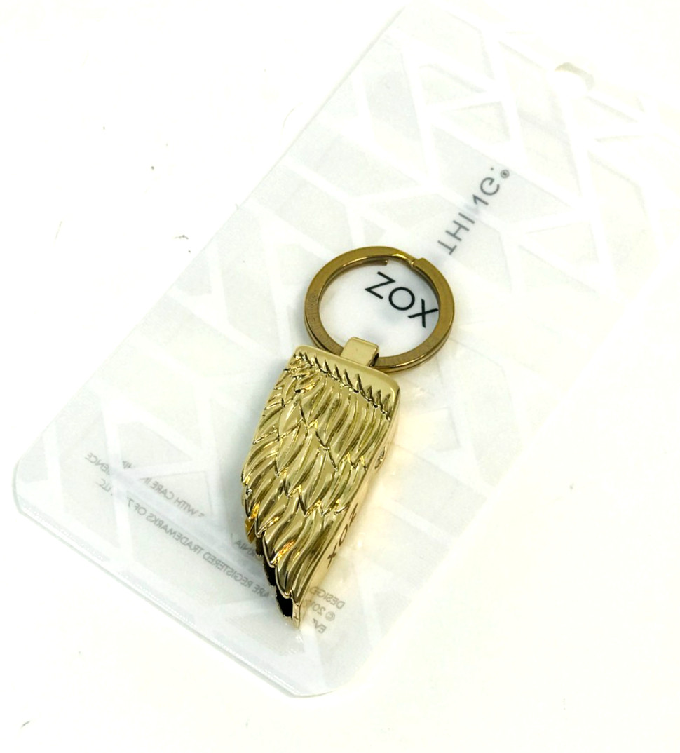 ZOX **ANGEL WING GOLD ZOXLOX** KEY RING NEW IN PKG