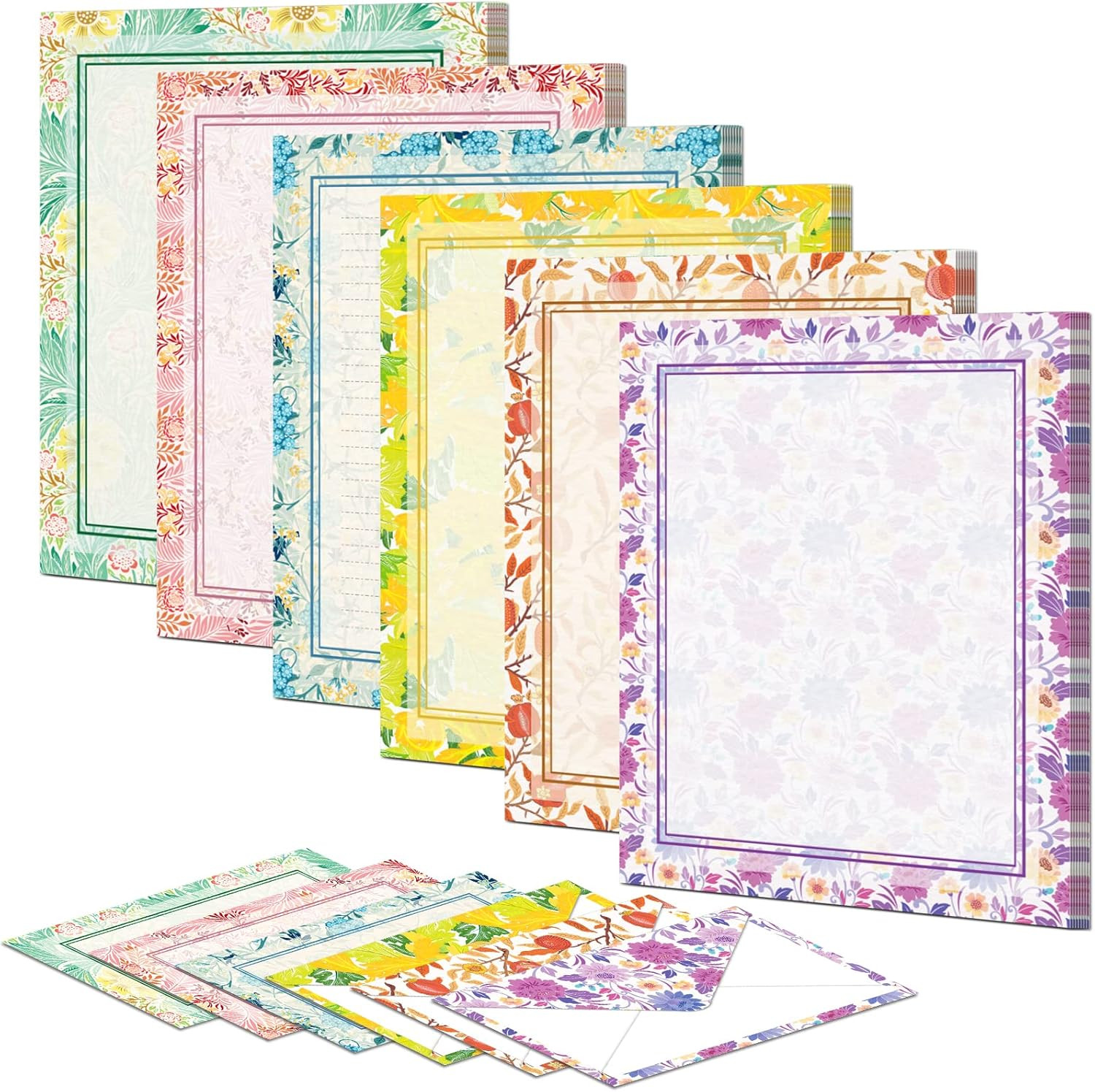 72 Pieces Stationery Set (48 Sheets paper & 24 Pcs Envelopes) 8.5 x 11 In, Vinta