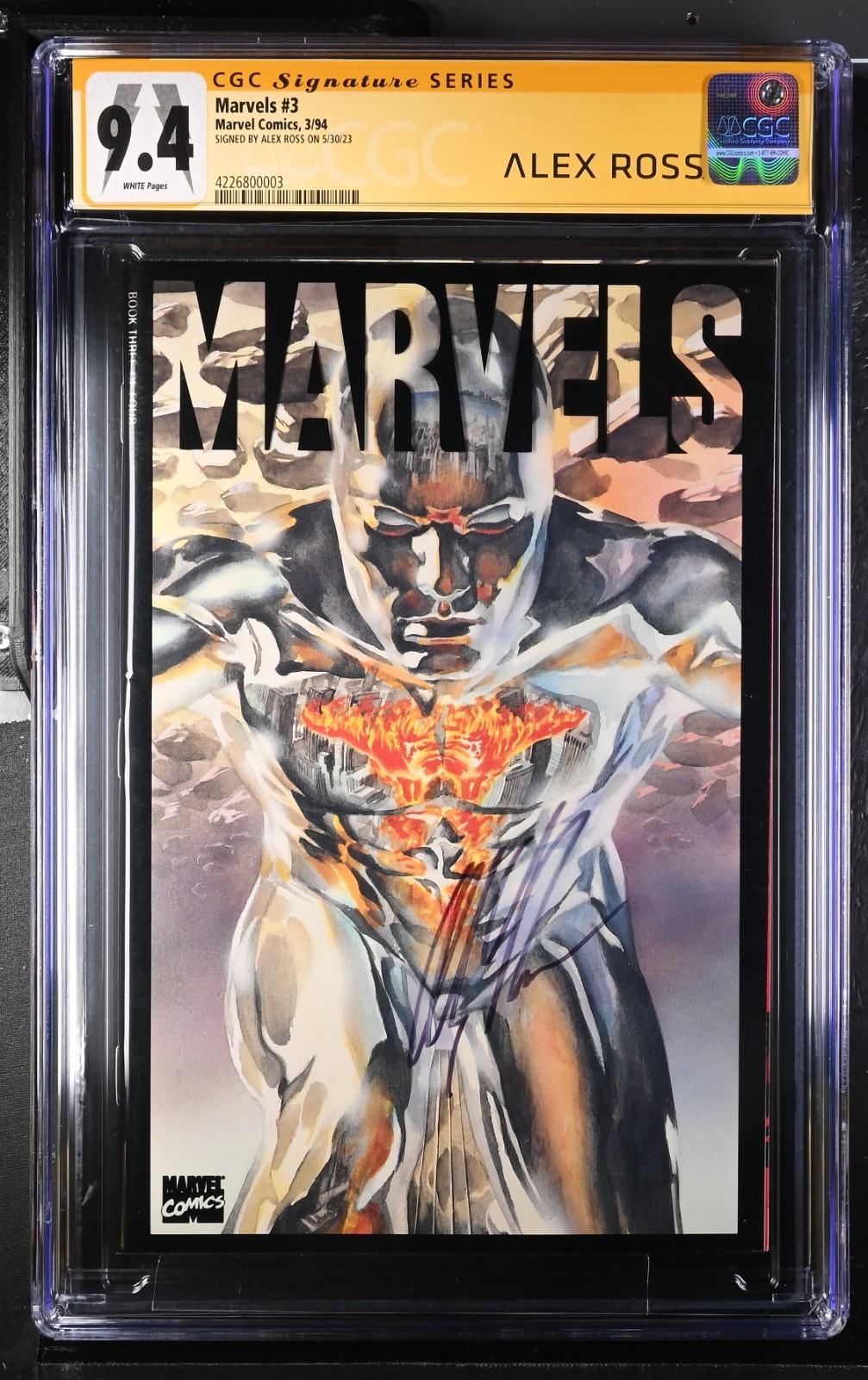 Marvels #3 ~ SIGNED BY ALEX ROSS ~Acetate Cover 1994