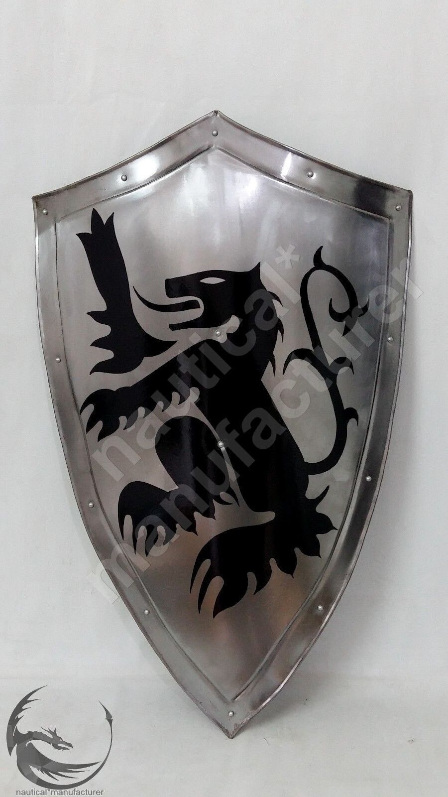 Christmas 36 Inch Knight Armour Steel Dragon Shield Battle Reenactment Item