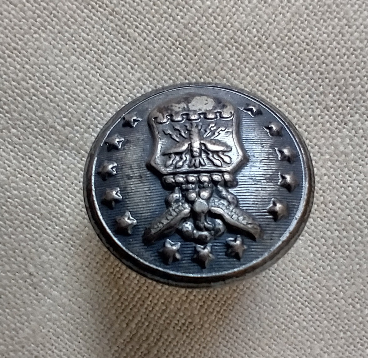 Vtg N.S. Meyer Inc. New York M22 USAF Air Force Uniform Button Shank Metal Gray