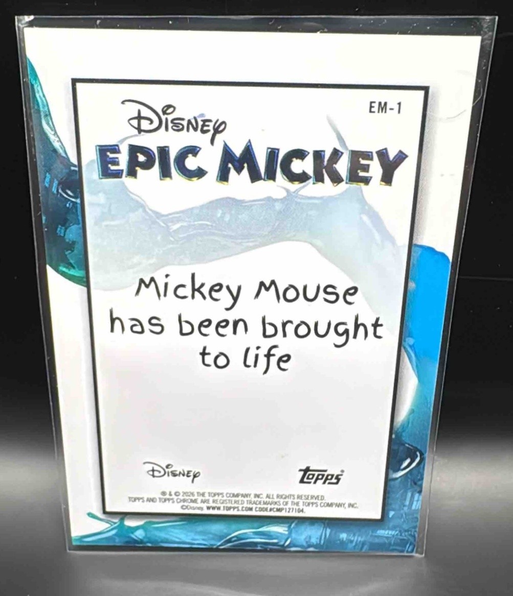 2026 Topps Disney Neon Mickey Mouse #EM-1 Epic