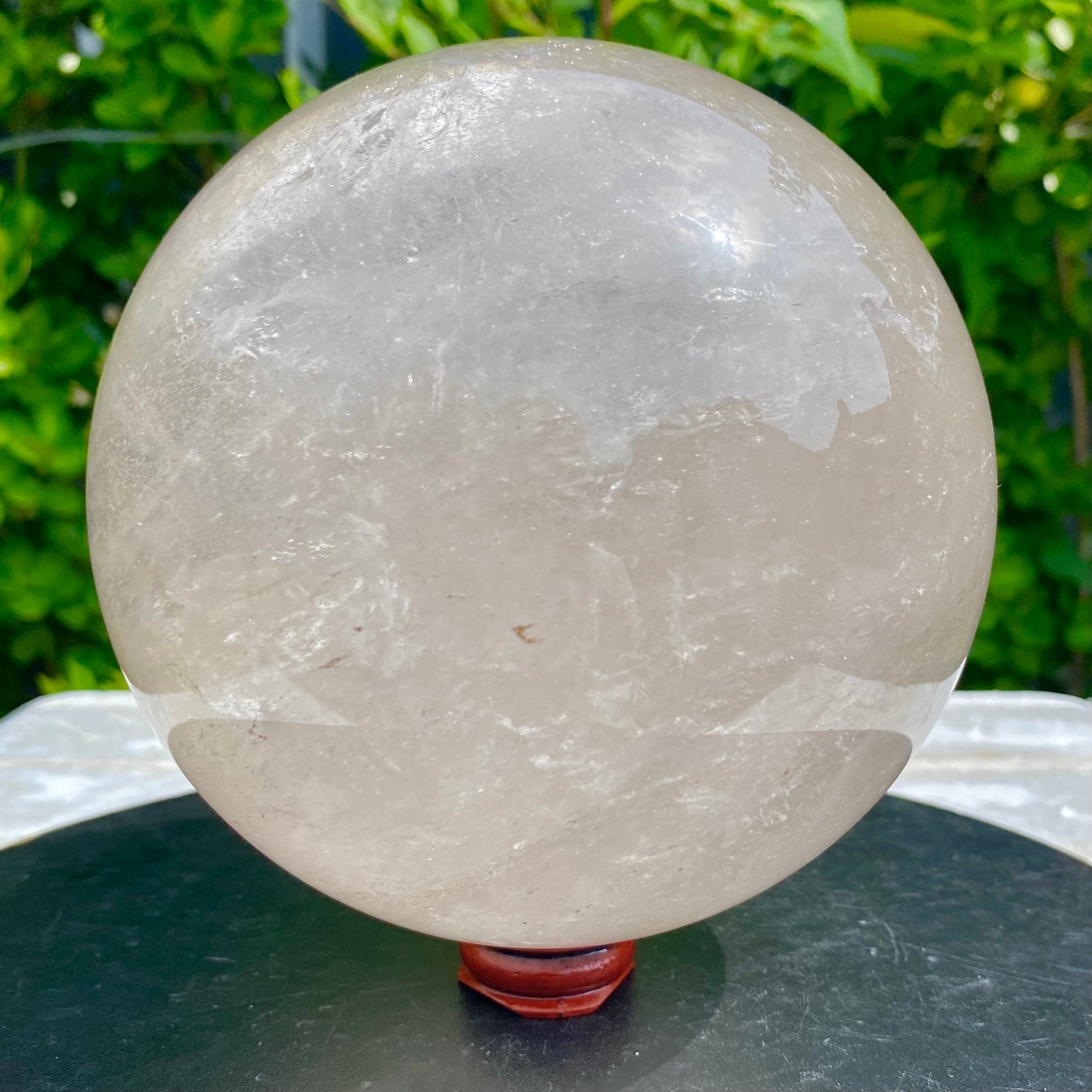 8.35LB white crystal transparent quartz crystal ball Reiki repair