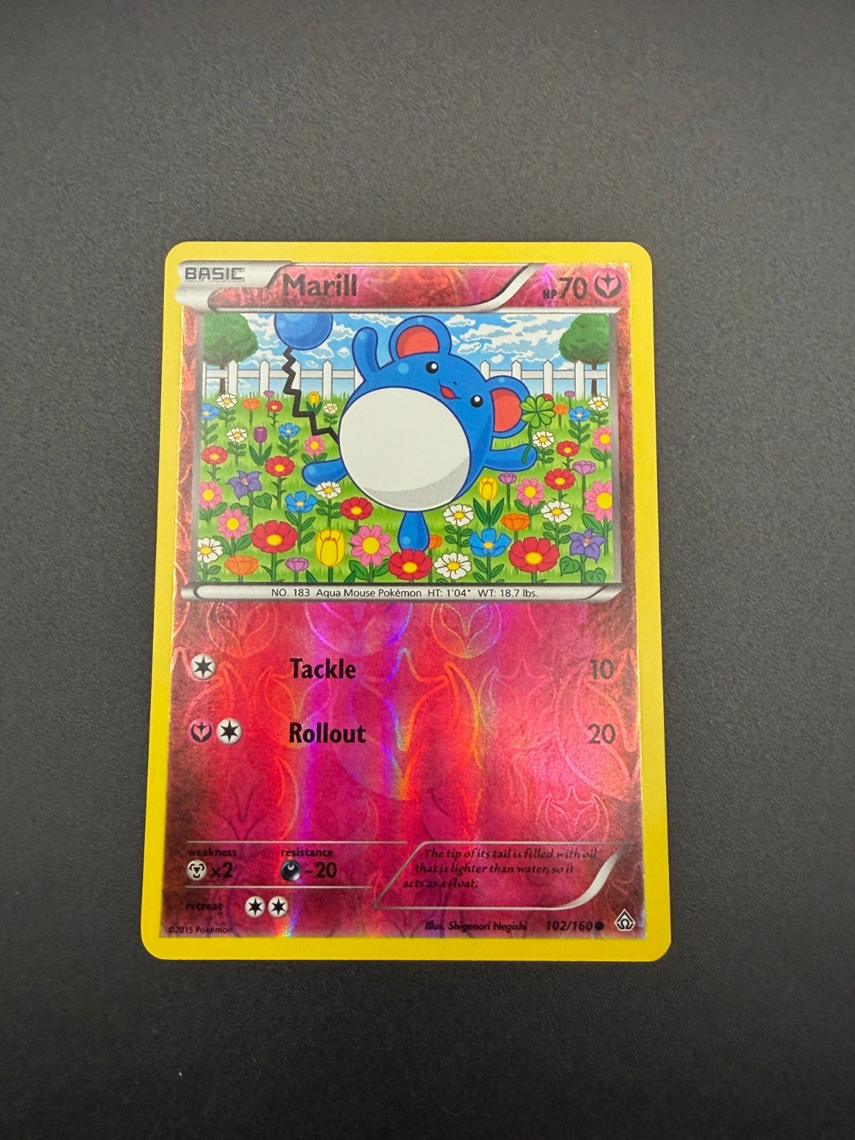 Pokemon Marill Reverse Holo Common XY – Primal Clash 102/160 NM