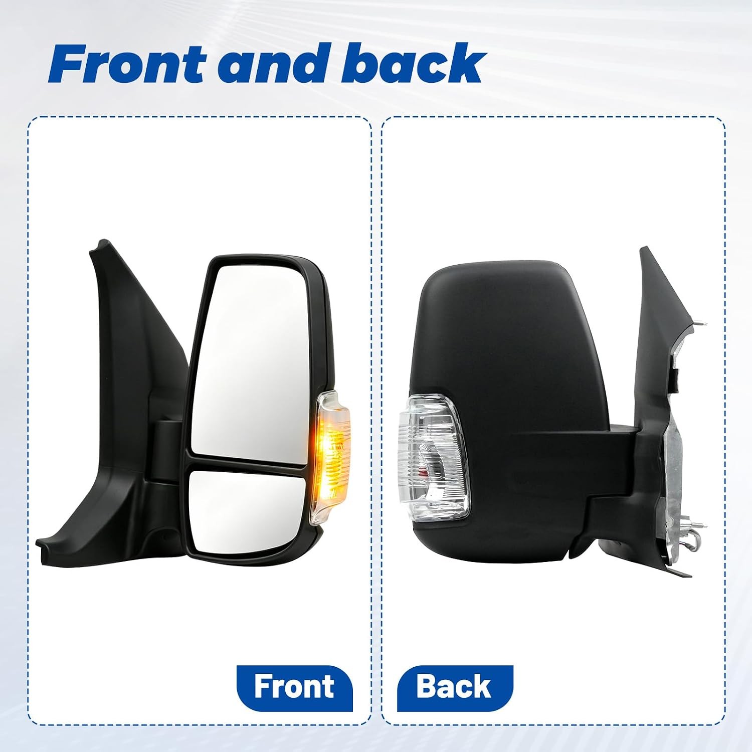 Passenger Side Mirror Compatible with 2015-2025 Ford Transit 150 250 350 350 Hd,