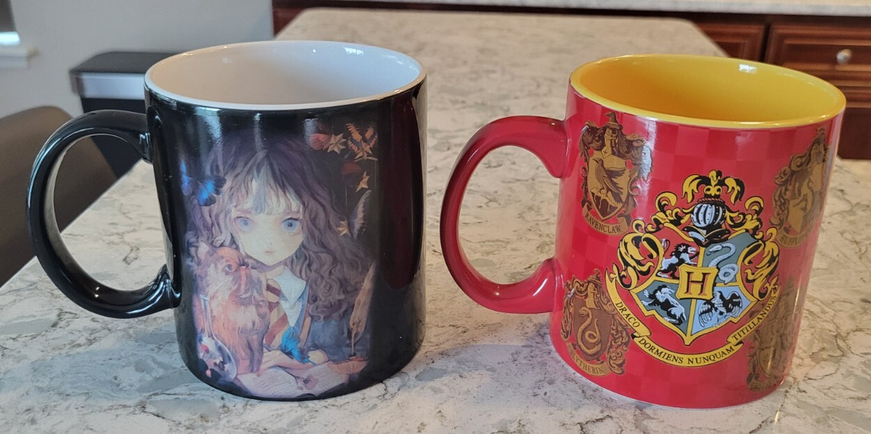 2 – New Hogwarts Harry Potter Hermione Granger Draco Crest 20 oz Coffee Cup Mug