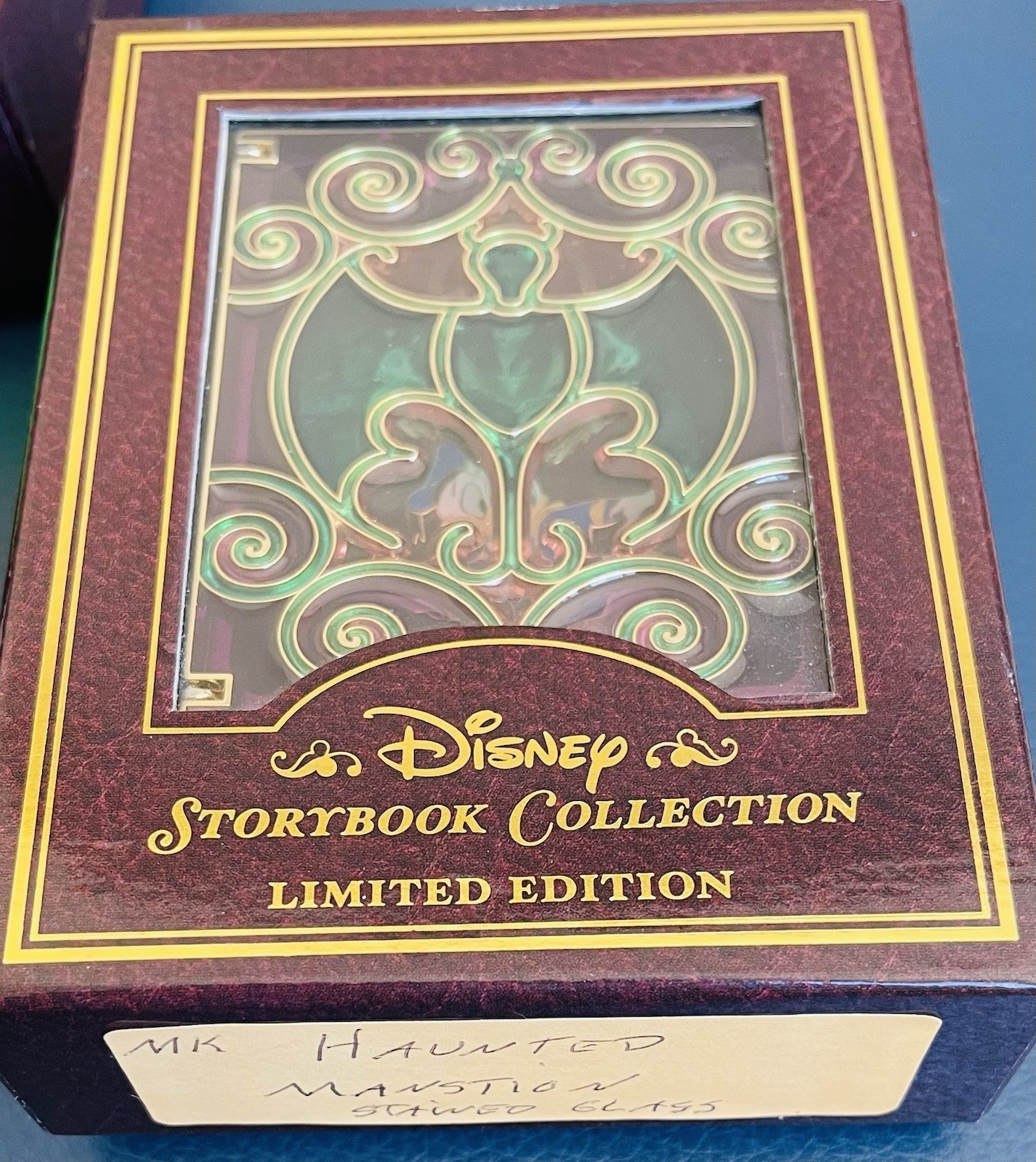 Disney Haunted Mansion Donald Storybook Jumbo Pin Authentic Stained Glass Look