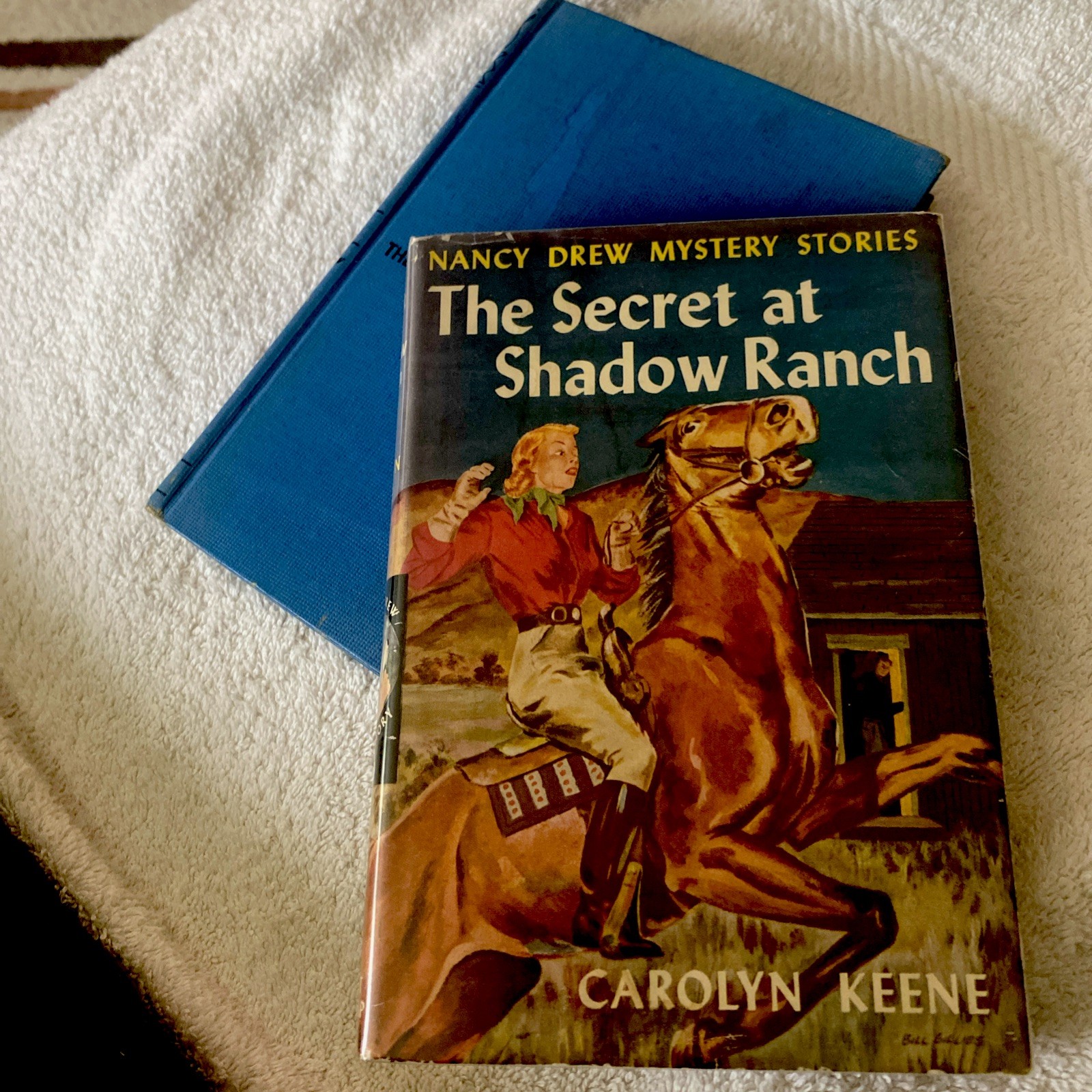 Nancy Drew Shadow Ranch RARE Hole In Spine Copy W Dust Jacket DJ VERY GOOD