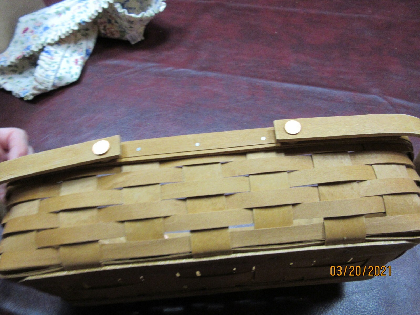 Longaberger Warm Brown Bread Carrier Set