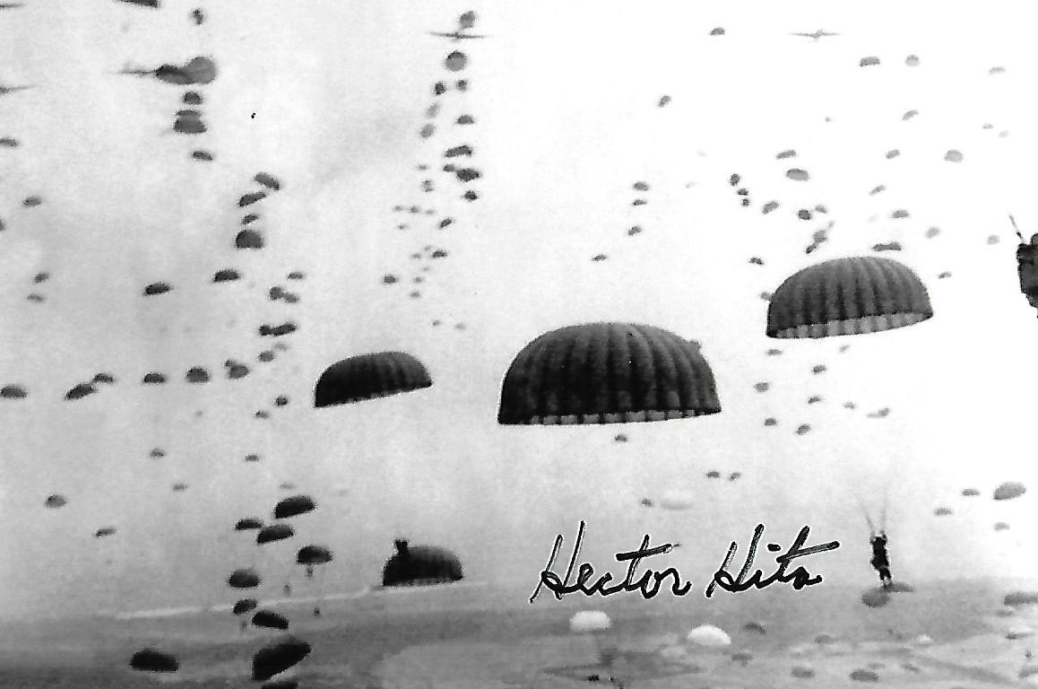 Hector Hita autograph 4×6 photo Paratrooper WW II Pacific Theater Rare COA LOOK!